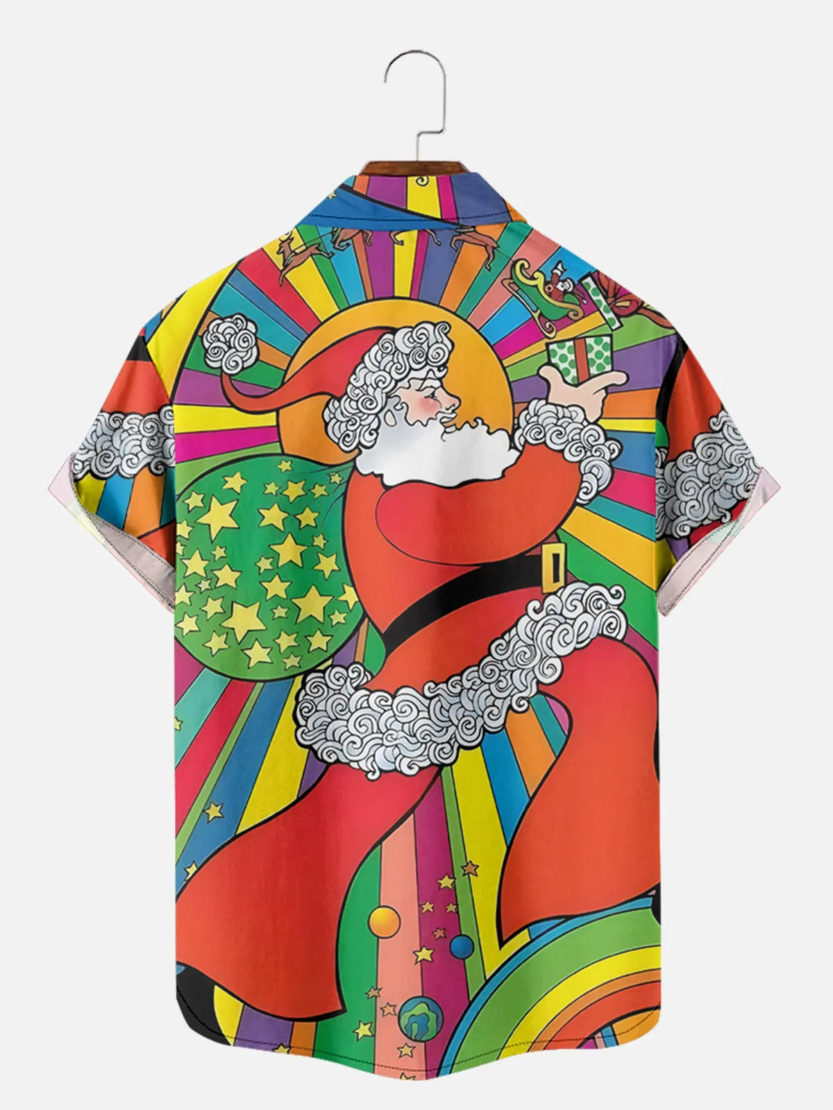 Men's Psychedelic Santa Short Sleeve Shirt sold by Eleven Oasis product image thumbnail 3