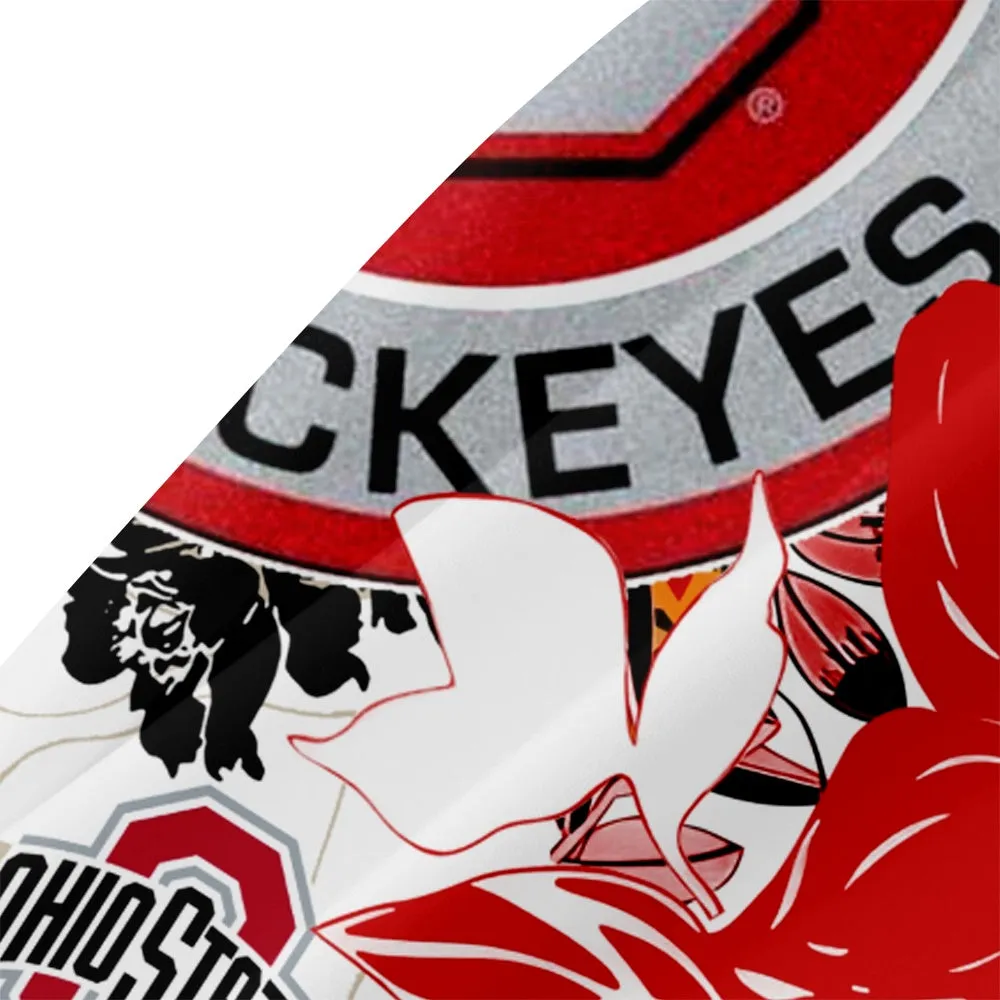 Tall Ohio State Buckeyes American Football Hawaiian Print Short Sleeve Shirt sold by Eleven Oasis product image thumbnail 5