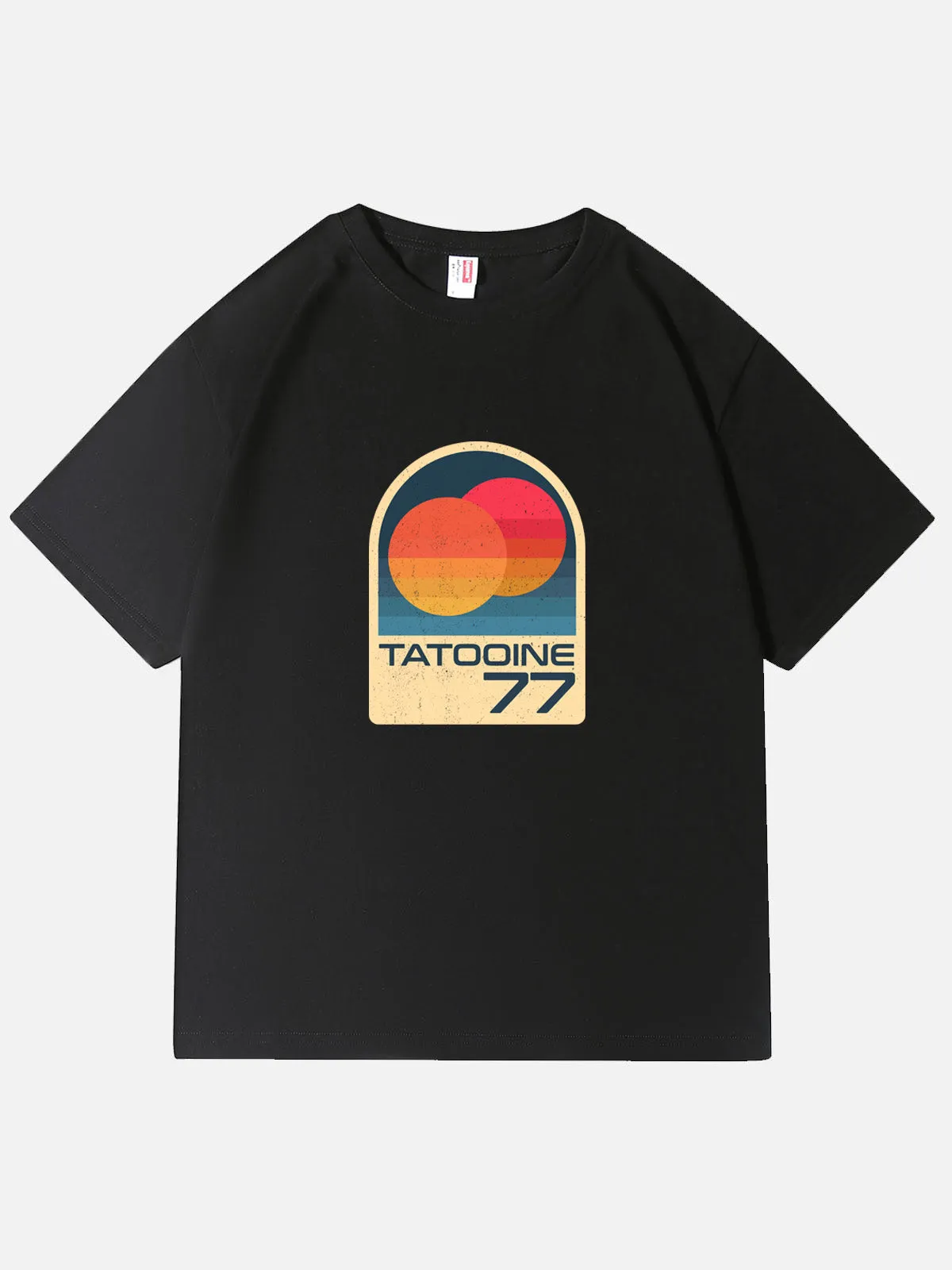 Star Wars Tatooine 77 Vintage Badge Cotton T-Shirt sold by Eleven Oasis
