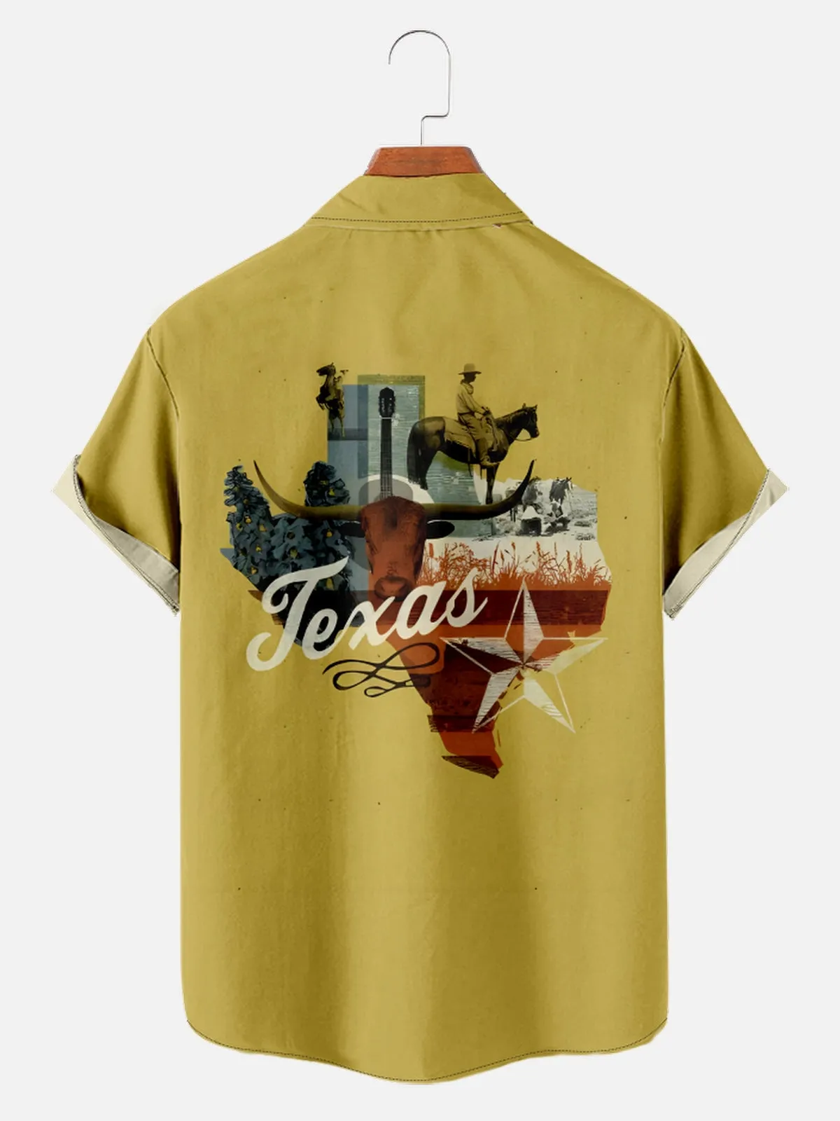 Tall Men's Texas State Heritage Collage Short Sleeve Shirt sold by Eleven Oasis product image thumbnail 2