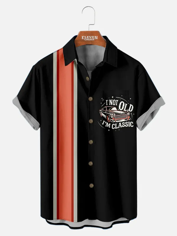 Tall Men's I'm Not Old I'm Classic Bowling Short Sleeve Shirt sold by Eleven Oasis