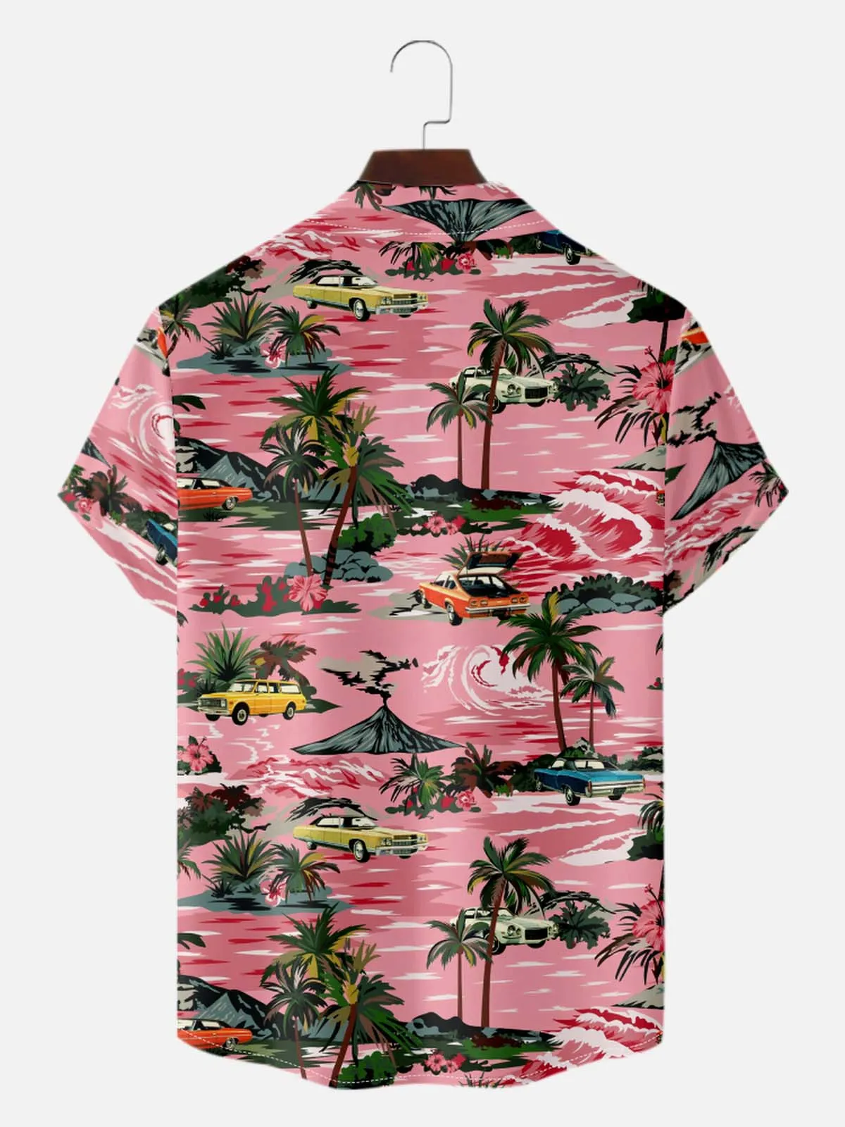 Men's Beachside Cruiser Palm Hawaiian Short Sleeve Shirt sold by Eleven Oasis product image thumbnail 5