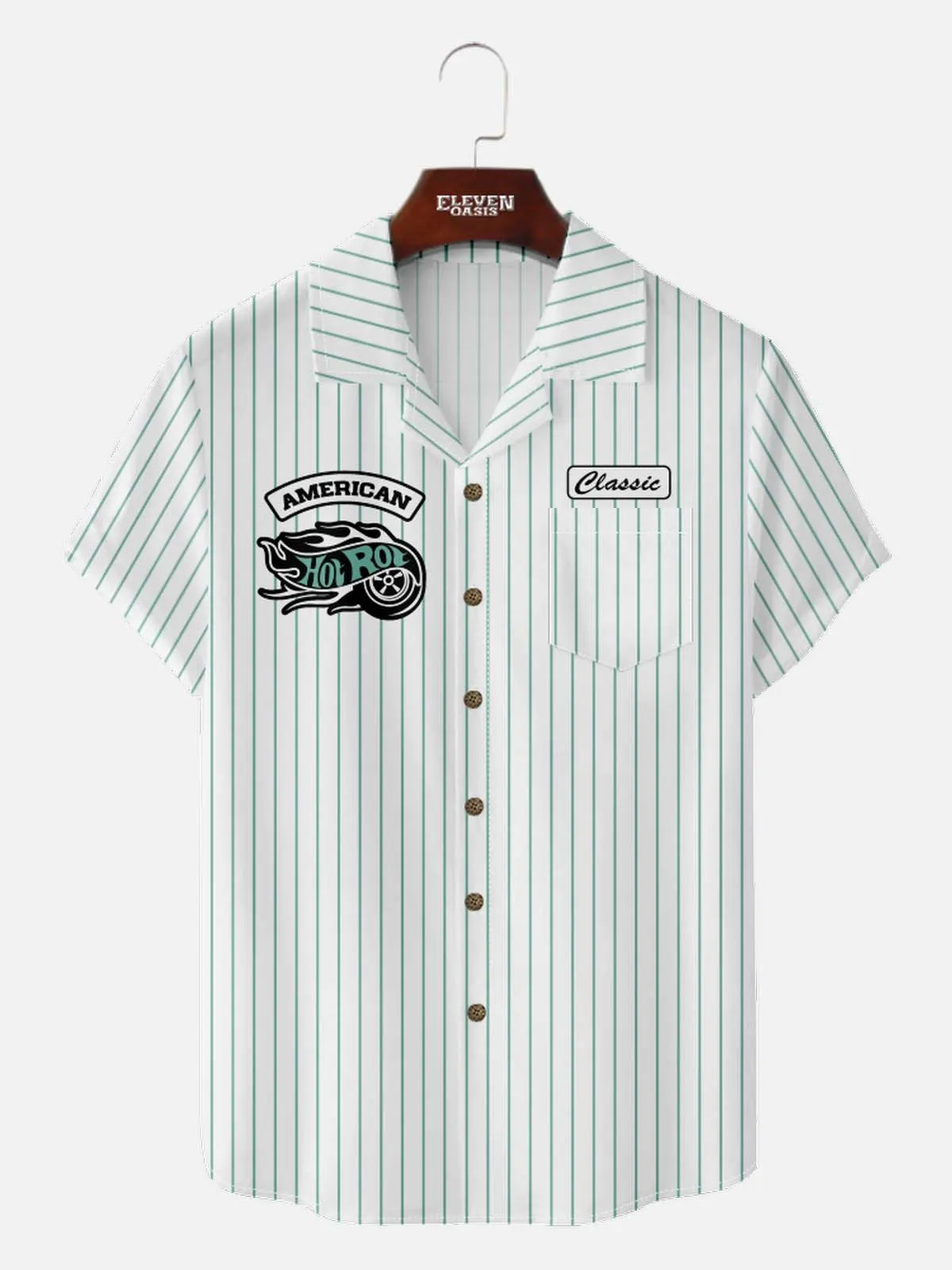 Men's Classic Hot Rod Mechanic Short Sleeve Shirt sold by Eleven Oasis product image thumbnail 2