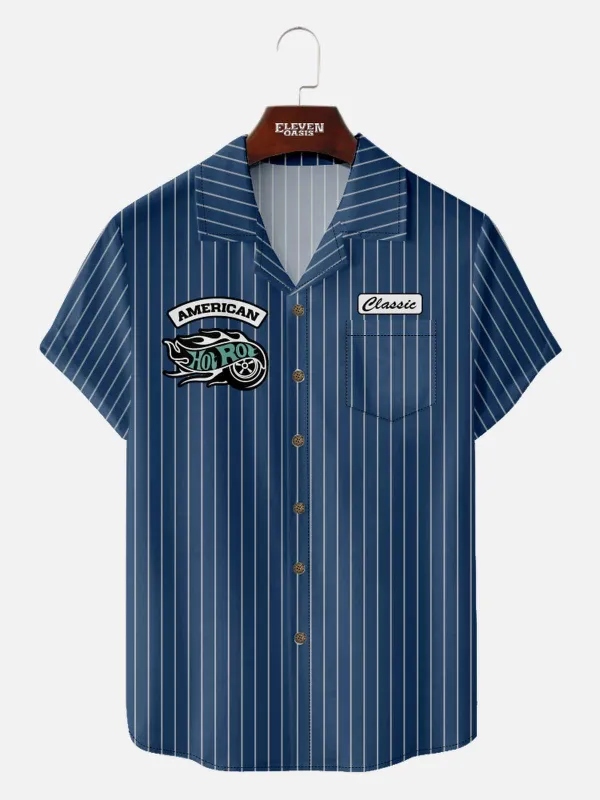 Men's Classic Hot Rod Mechanic Short Sleeve Shirt sold by Eleven Oasis