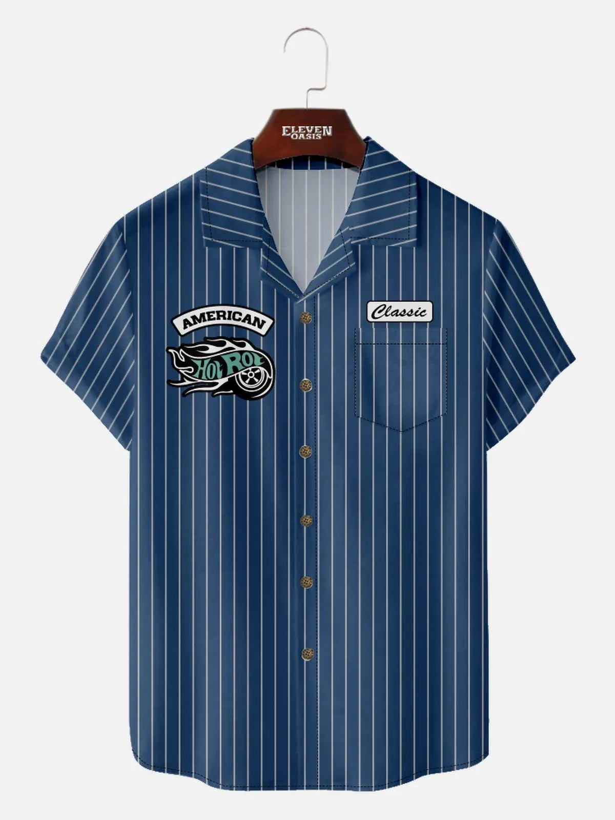 Men's Classic Hot Rod Mechanic Short Sleeve Shirt sold by Eleven Oasis