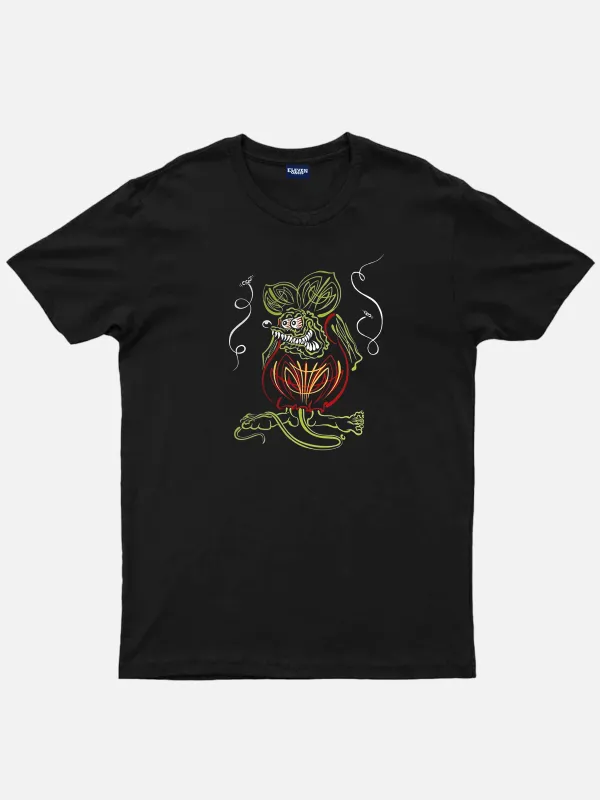 Retro Rat Fink Speed Stripe Chaos Cotton T-Shirt sold by Eleven Oasis