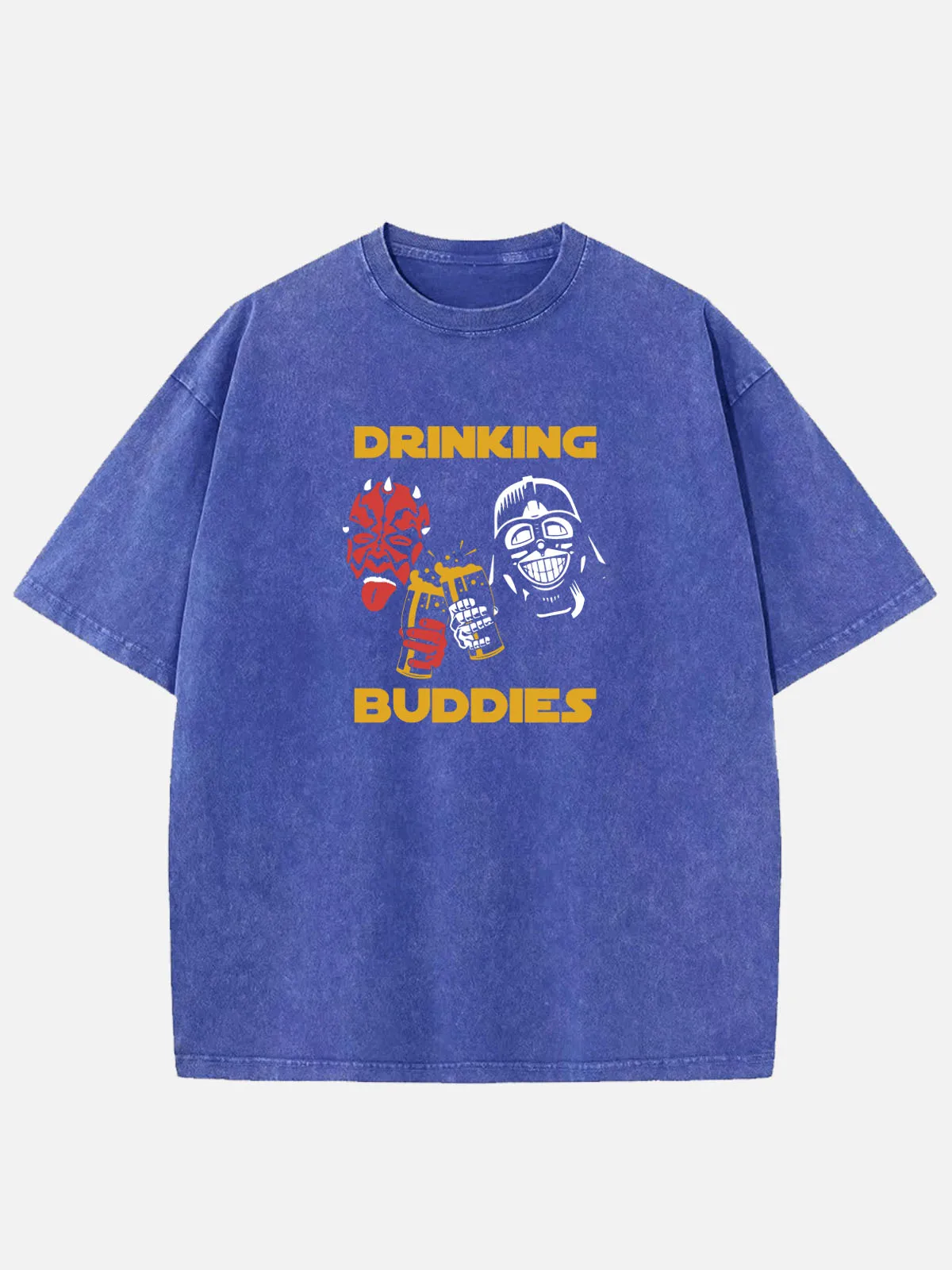 Star Wars Drinking Buddies Acid Wash Cotton T-Shirt sold by Eleven Oasis product image thumbnail 2