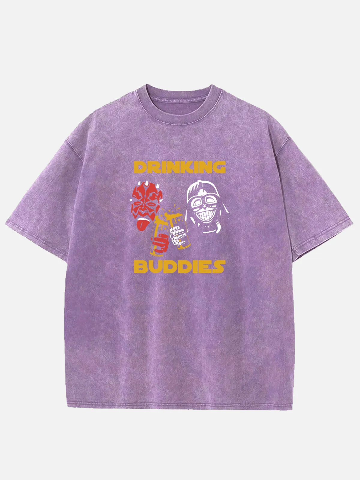 Star Wars Drinking Buddies Acid Wash Cotton T-Shirt sold by Eleven Oasis product image thumbnail 3