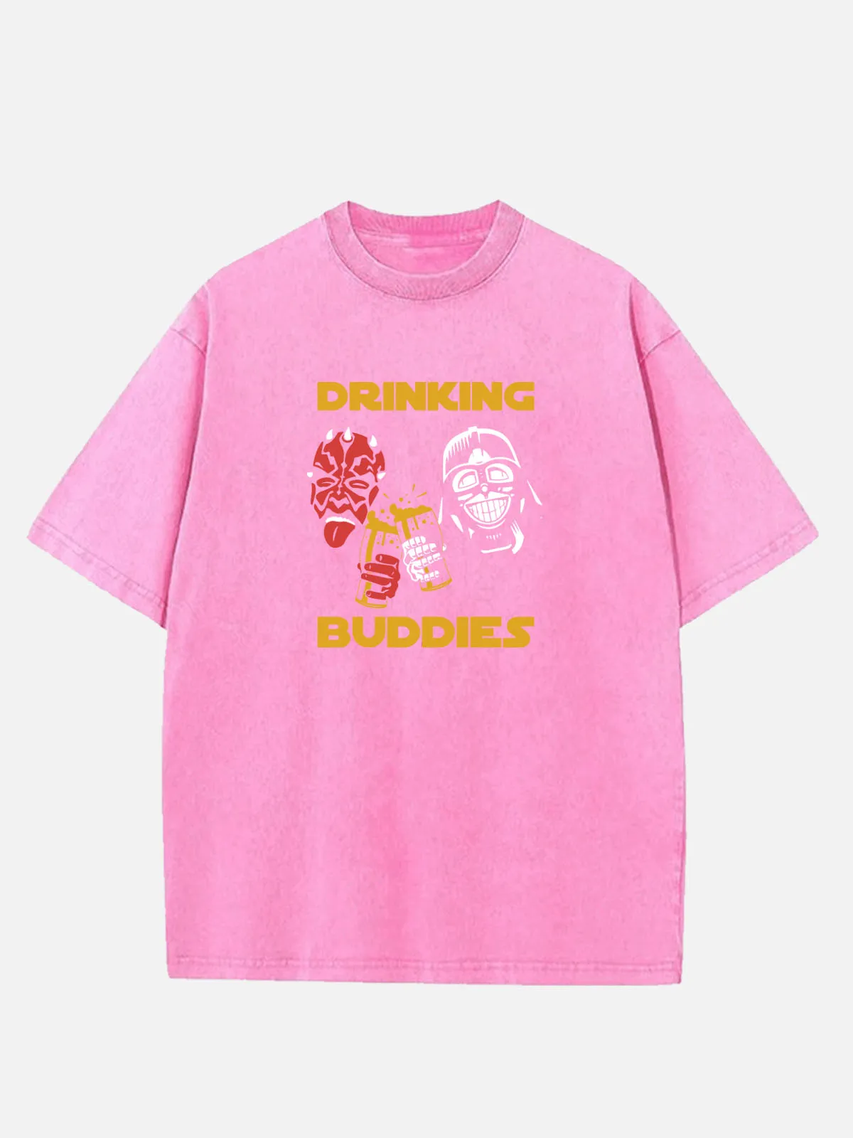 Star Wars Drinking Buddies Acid Wash Cotton T-Shirt sold by Eleven Oasis product image thumbnail 5