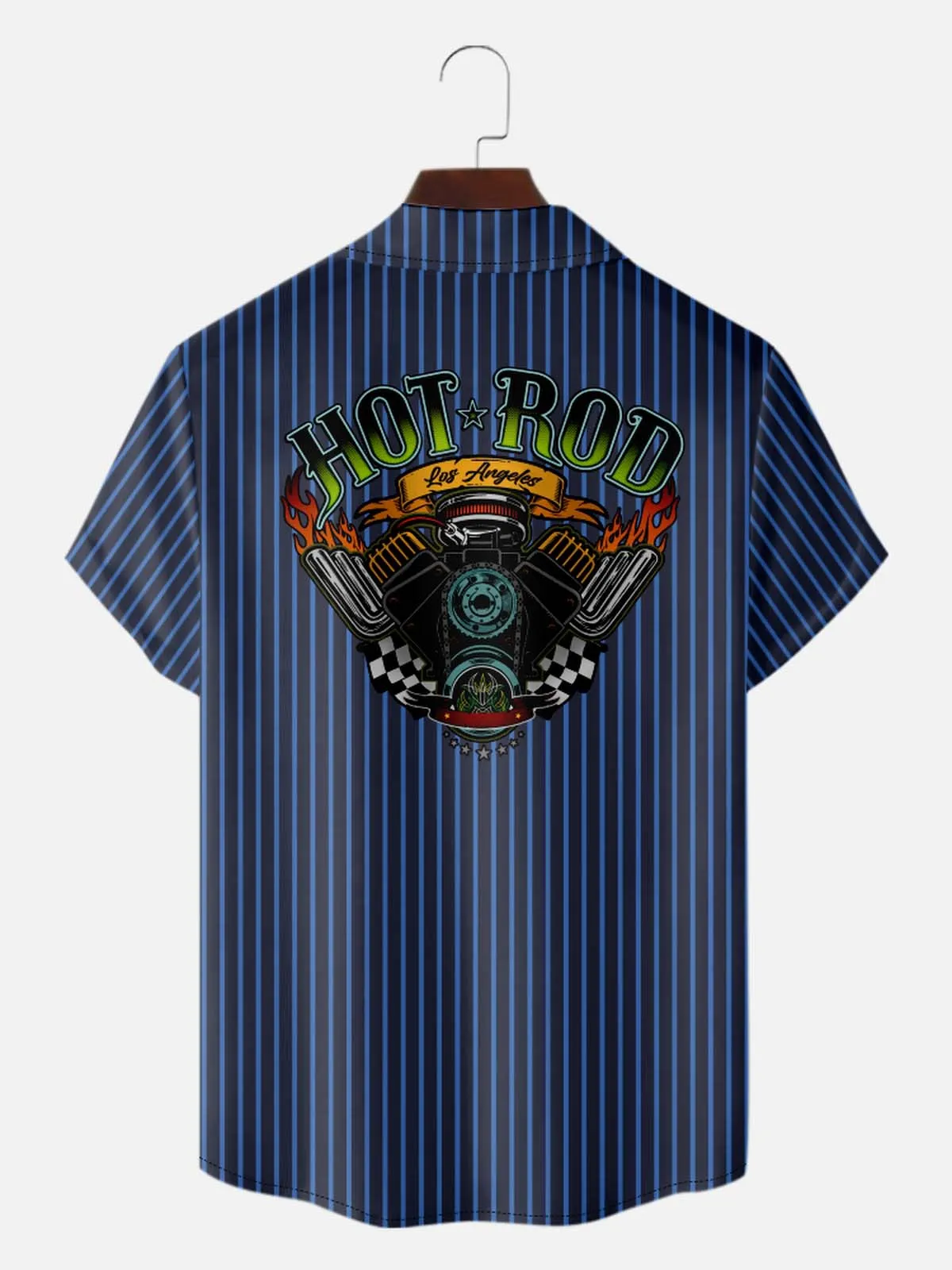 Men's HotRod & Automotive Camp Collar Short Sleeve Shirt Classic Machine sold by Eleven Oasis product image thumbnail 2