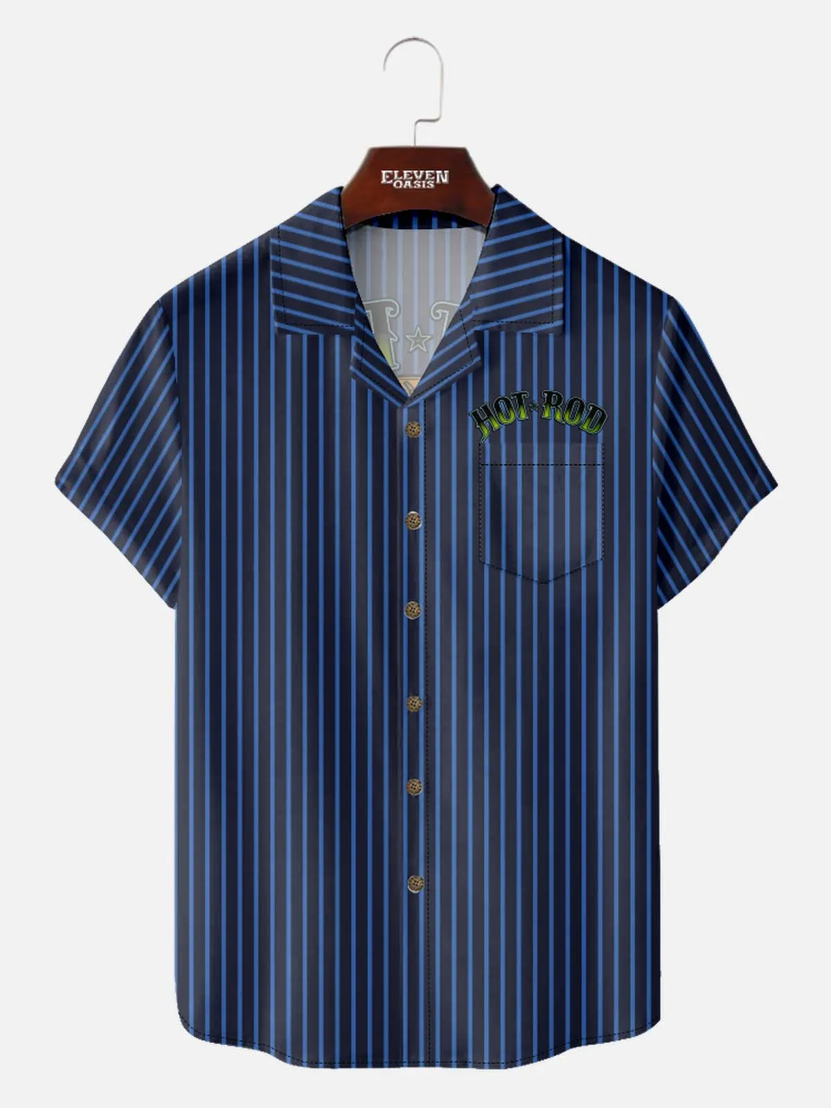 Men's HotRod & Automotive Camp Collar Short Sleeve Shirt Classic Machine sold by Eleven Oasis