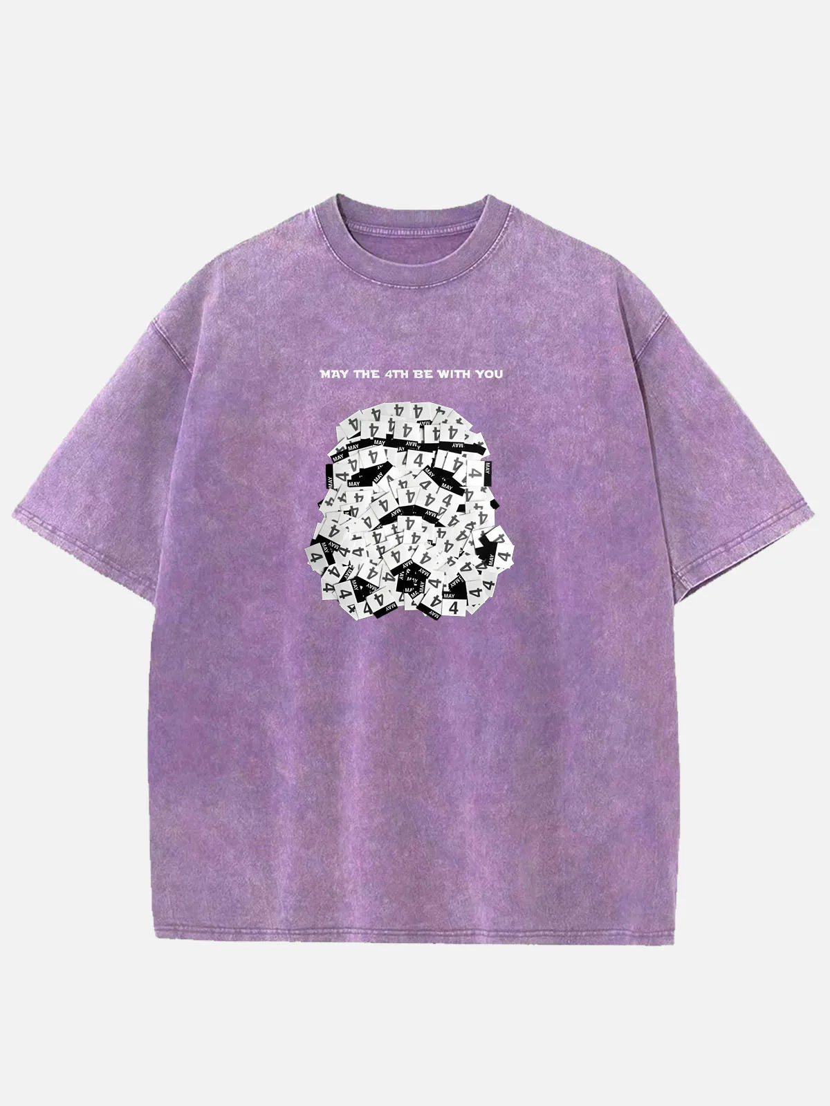 Star Wars May the Fourth Calendar Stormtrooper Acid Wash Cotton T-Shirt sold by Eleven Oasis product image thumbnail 3