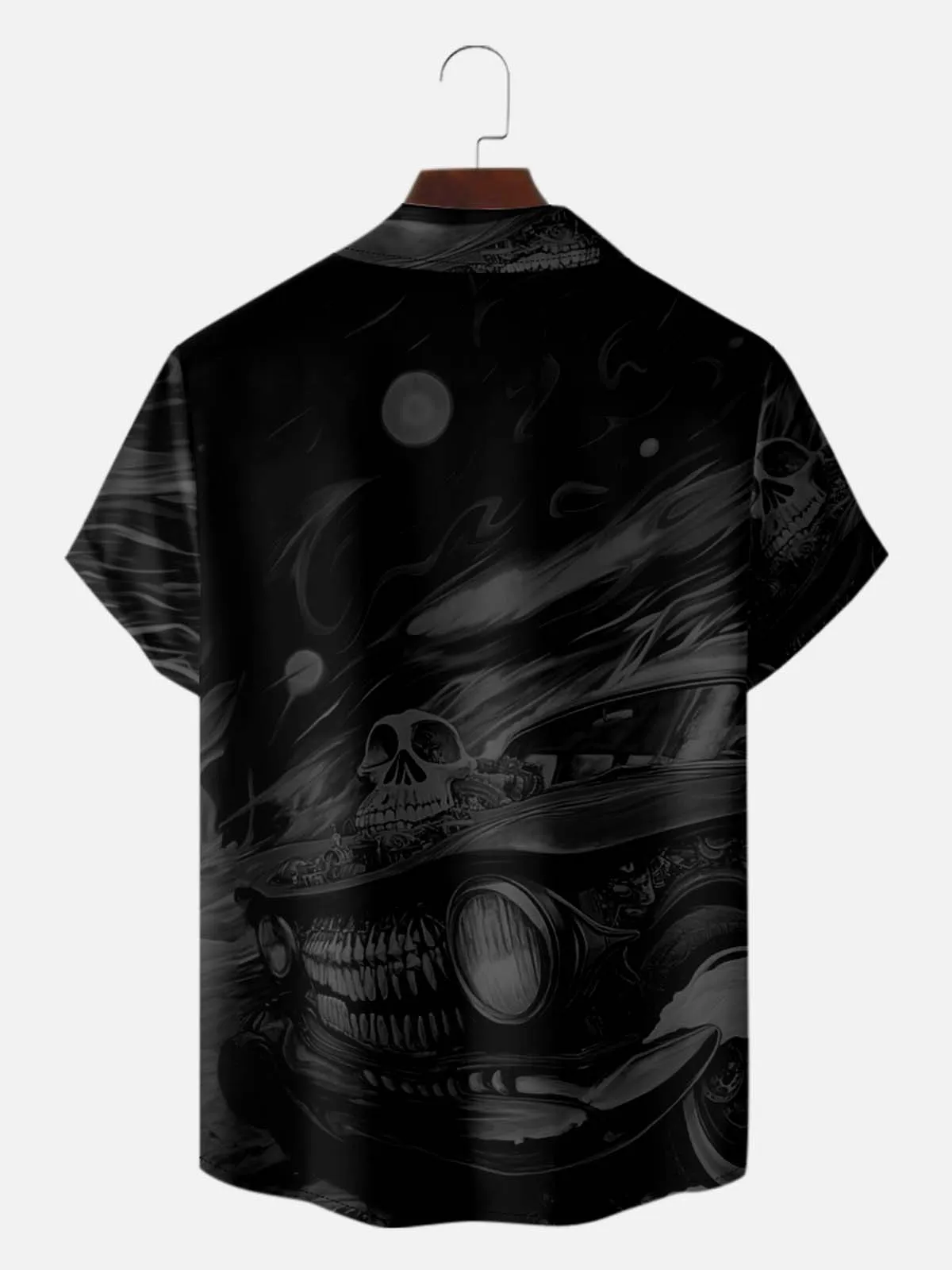 Men's HotRod & Automotive Camp Collar Short Sleeve Shirt Bones of Speed Skull Rod sold by Eleven Oasis product image thumbnail 2