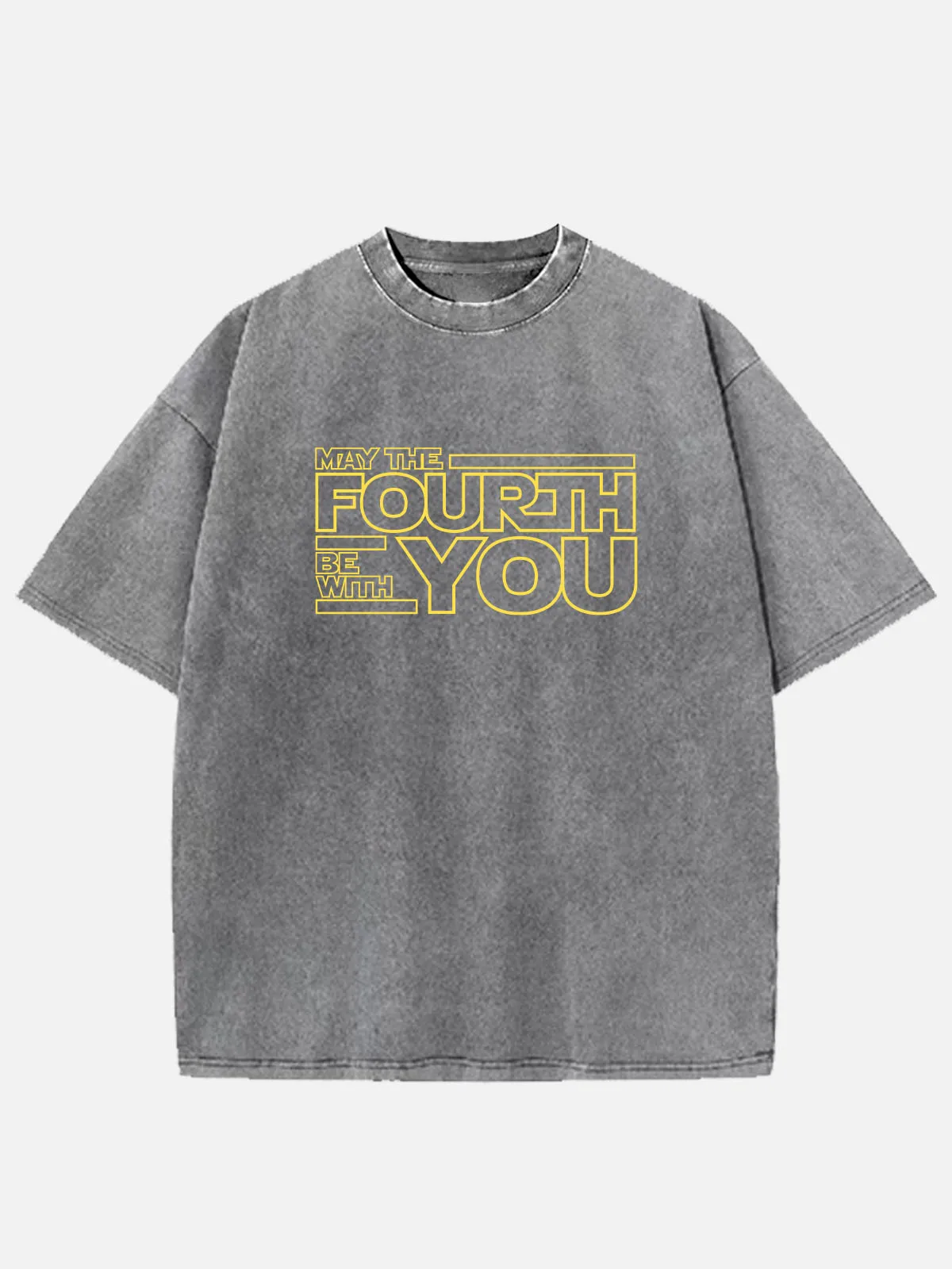 Star Wars May the Fourth Be With You Acid Wash Cotton T-Shirt sold by Eleven Oasis
