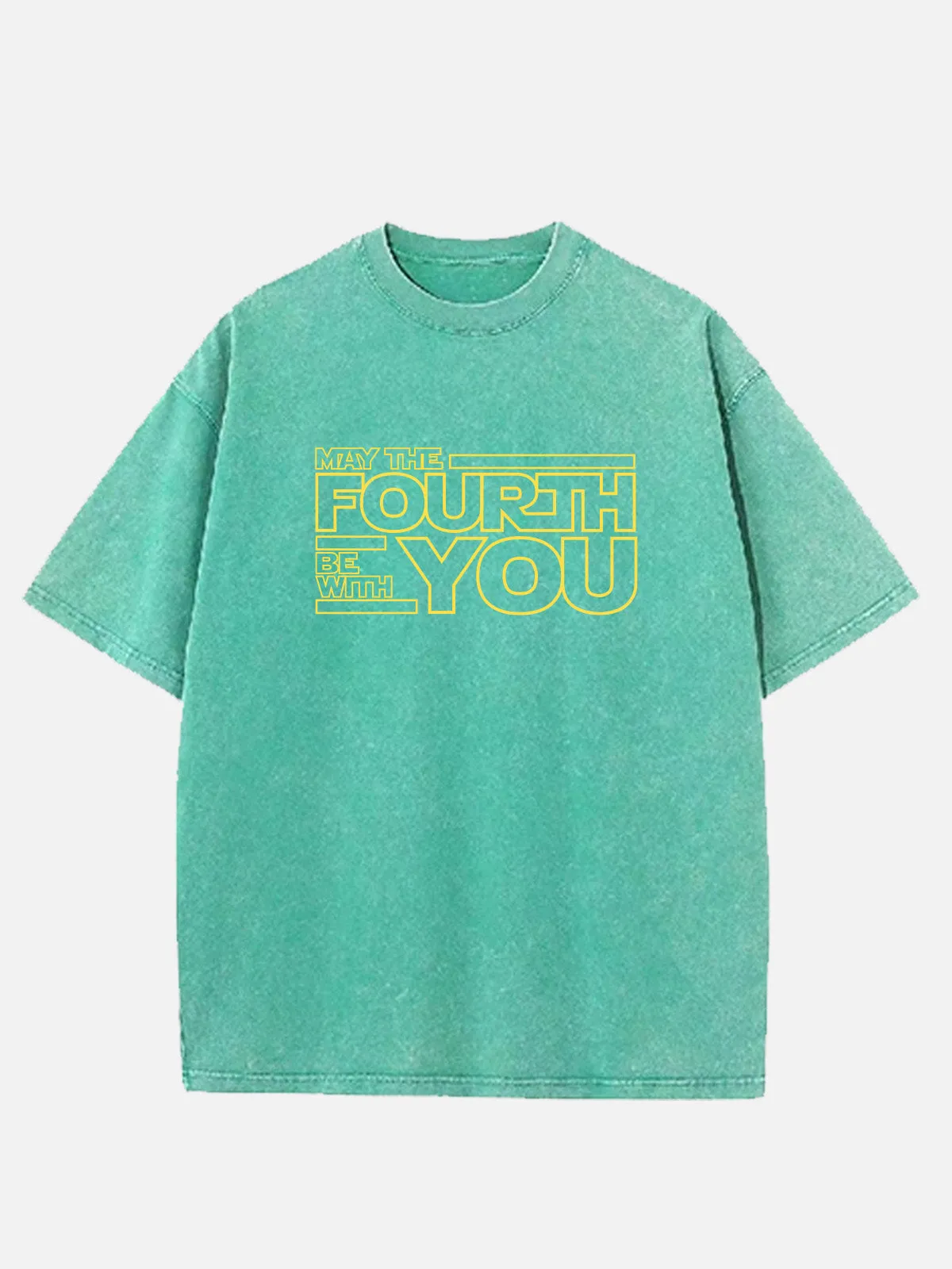 Star Wars May the Fourth Be With You Acid Wash Cotton T-Shirt sold by Eleven Oasis product image thumbnail 4