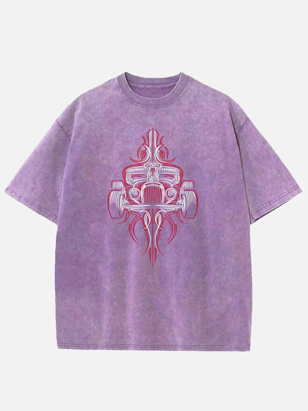 Pinstripe Hot Rod Speed Lines Acid Wash Cotton T-Shirt sold by Eleven Oasis product image thumbnail 3