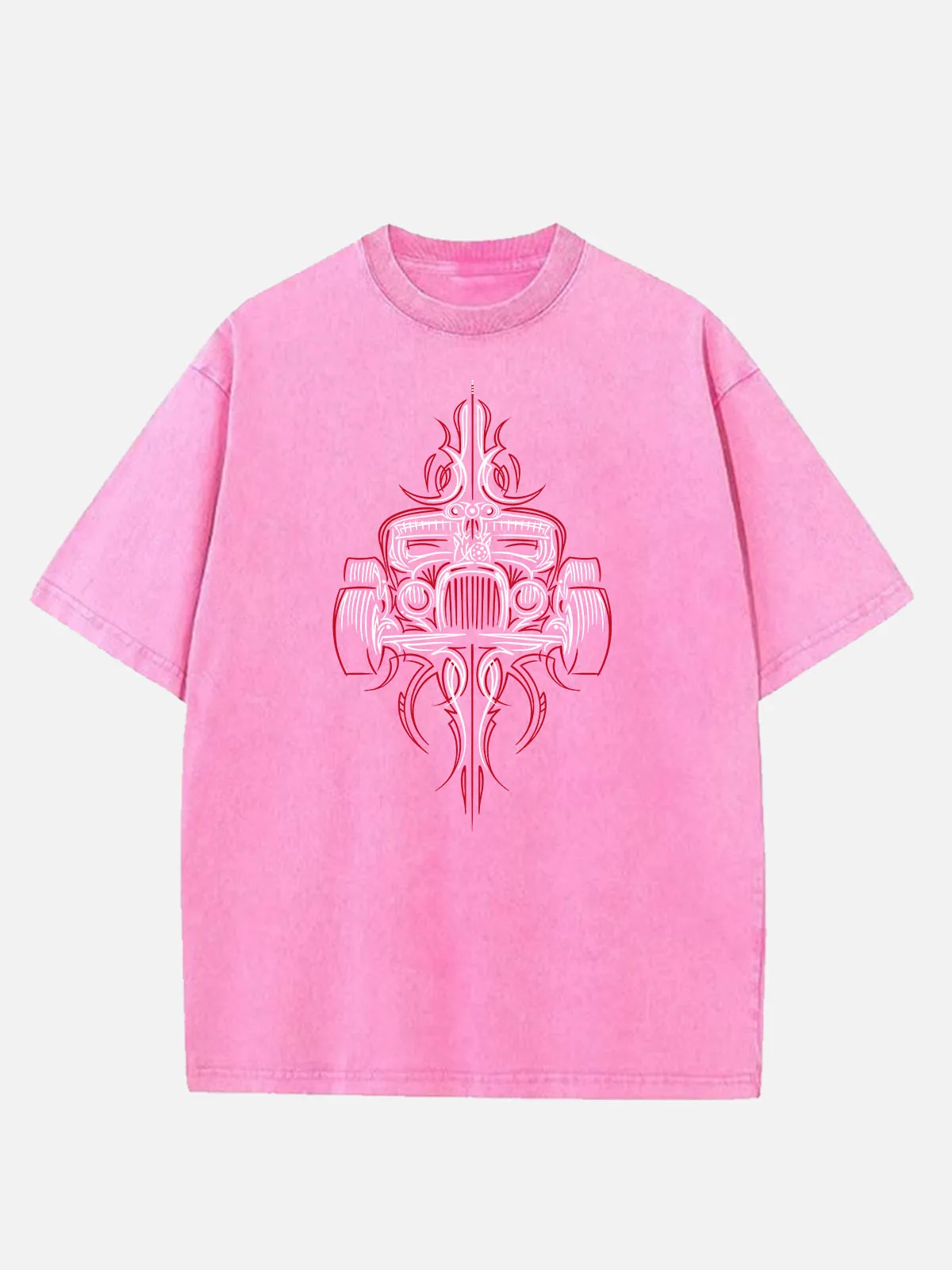 Pinstripe Hot Rod Speed Lines Acid Wash Cotton T-Shirt sold by Eleven Oasis product image thumbnail 5