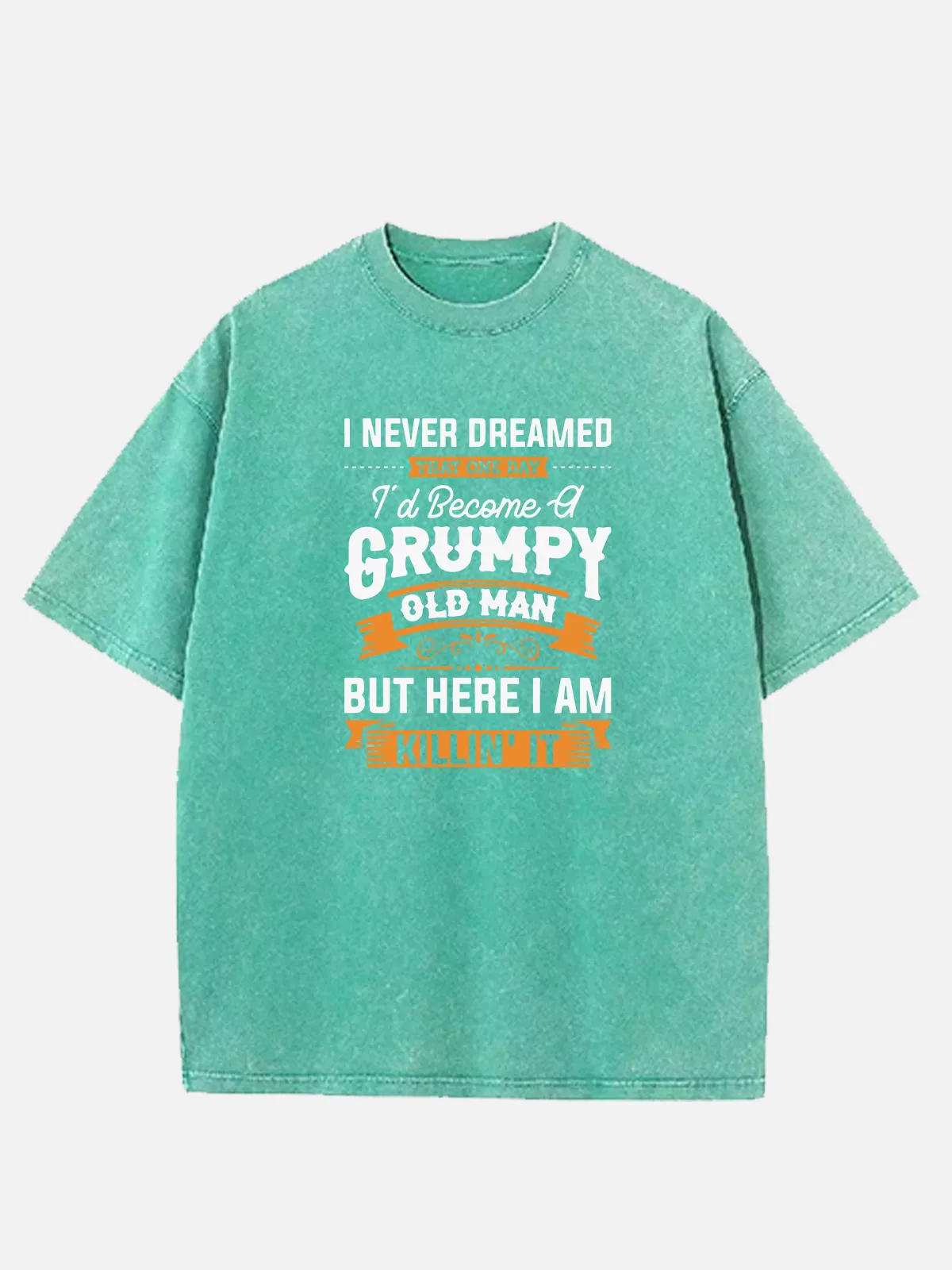 Men's Grumpy Old Man Acid Wash Cotton T-Shirt sold by Eleven Oasis product image thumbnail 5