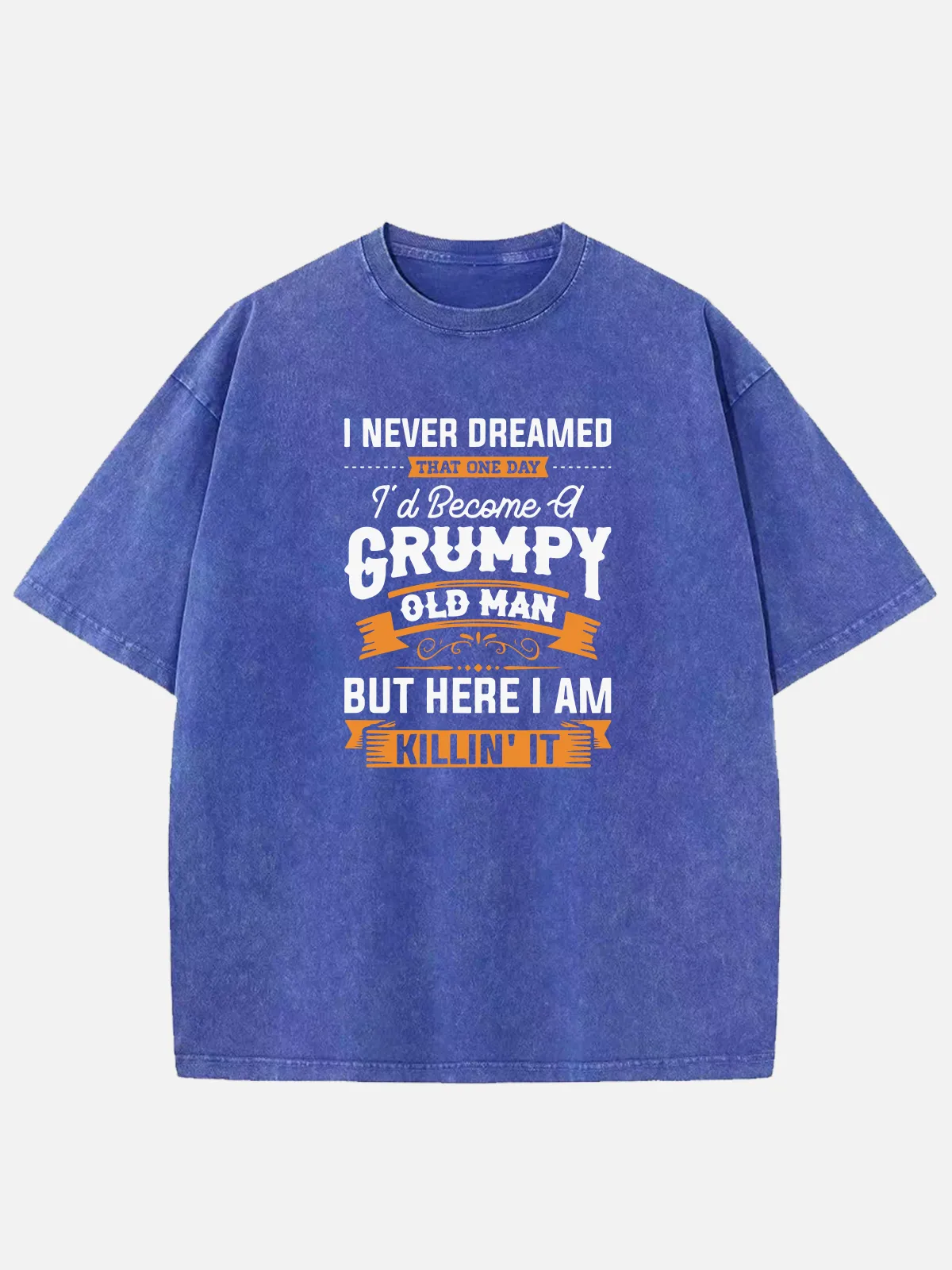 Men's Grumpy Old Man Acid Wash Cotton T-Shirt sold by Eleven Oasis product image thumbnail 3