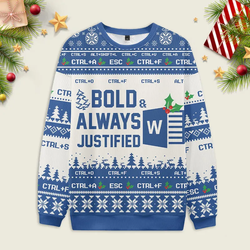 Ugly Christmas Sweater Microsoft Office Humor Sweatshirt sold by Eleven Oasis product image thumbnail 5