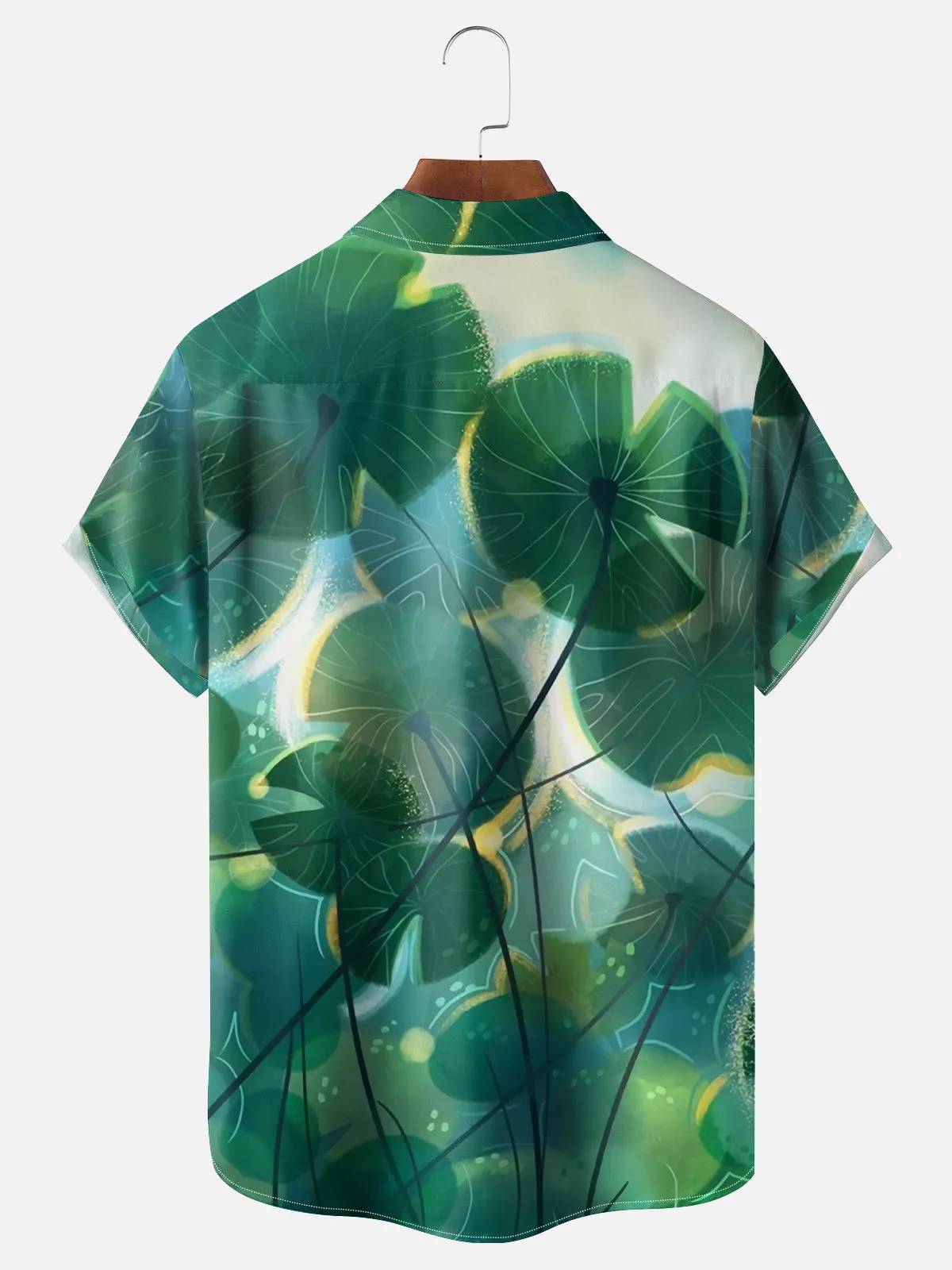 Tall Men's Lily Pad Pond Short Sleeve Shirt sold by Eleven Oasis product image thumbnail 2