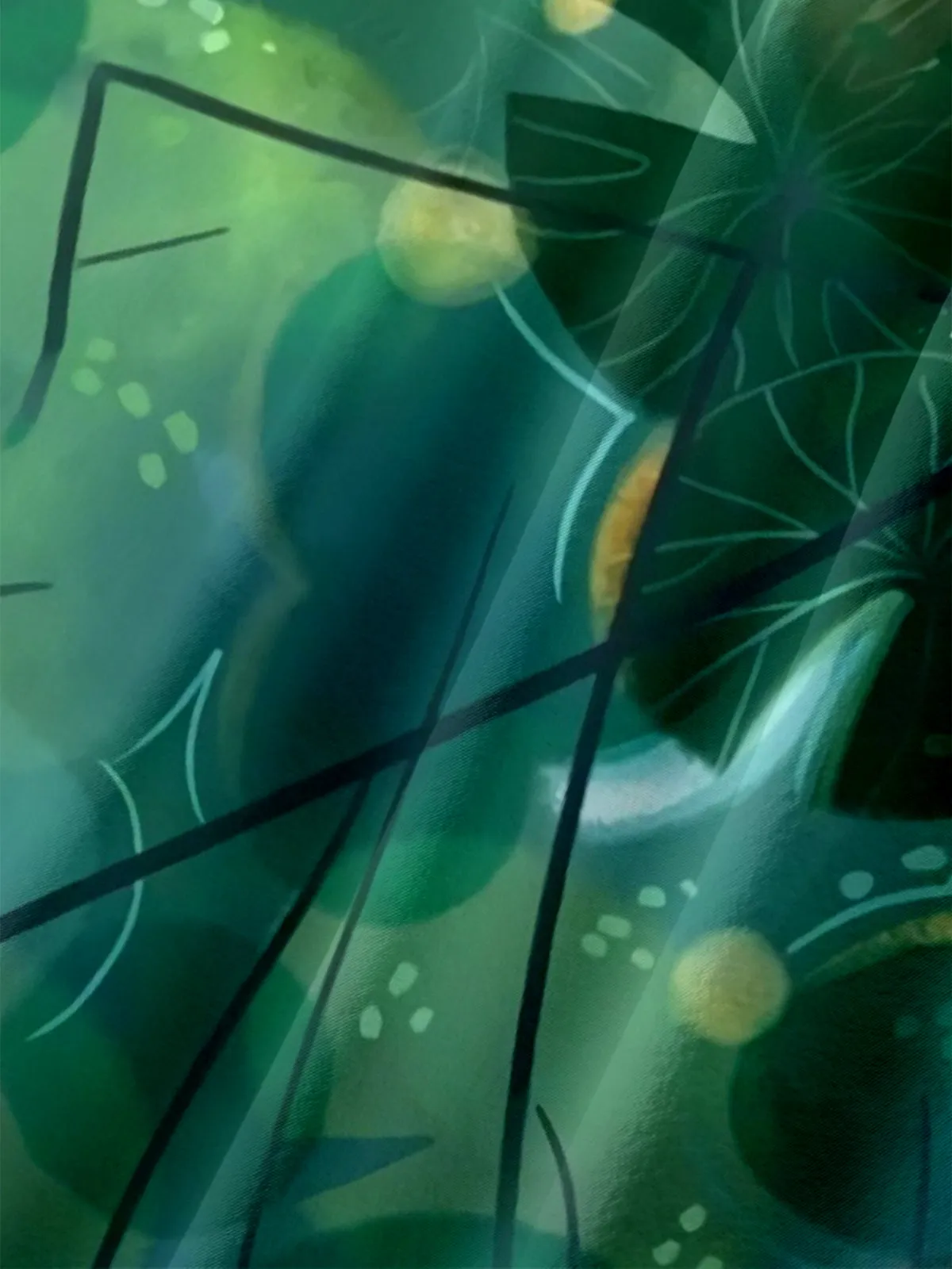 Tall Men's Lily Pad Pond Short Sleeve Shirt sold by Eleven Oasis product image thumbnail 3