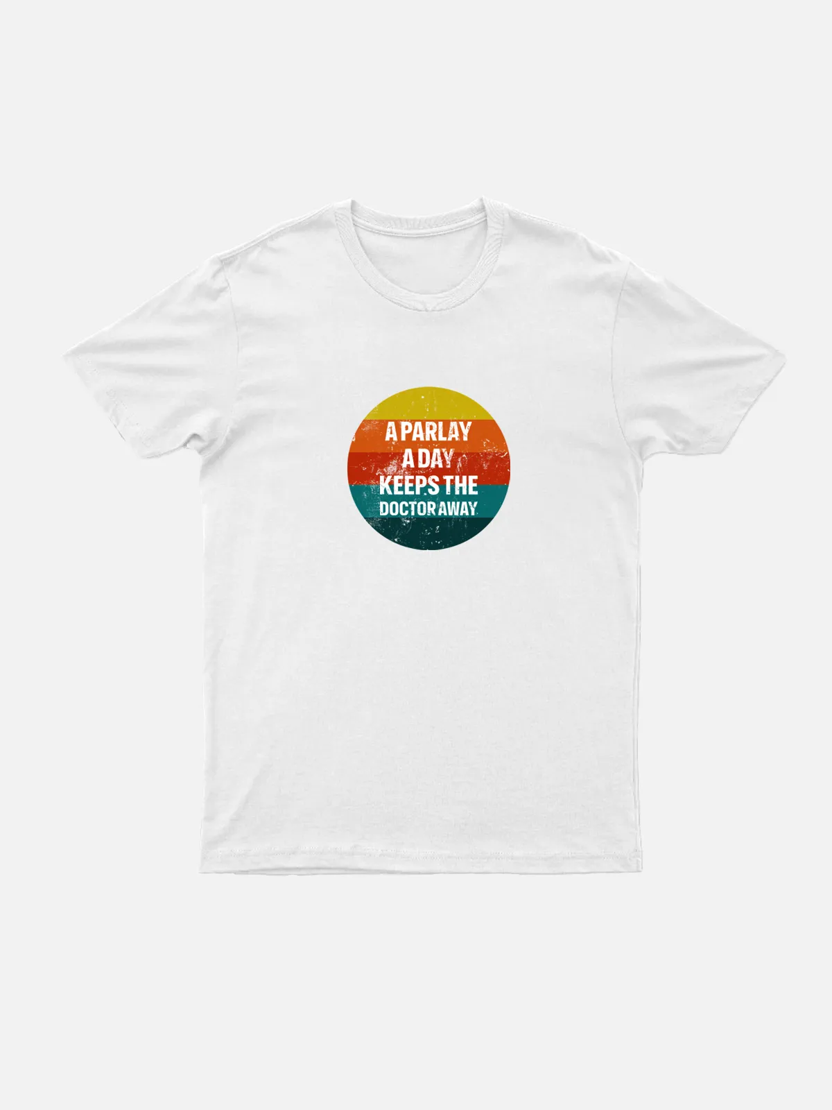 A Parlay a Day Keeps the Doctor Away Betting Humor Cotton T-Shirt sold by Eleven Oasis product image thumbnail 3