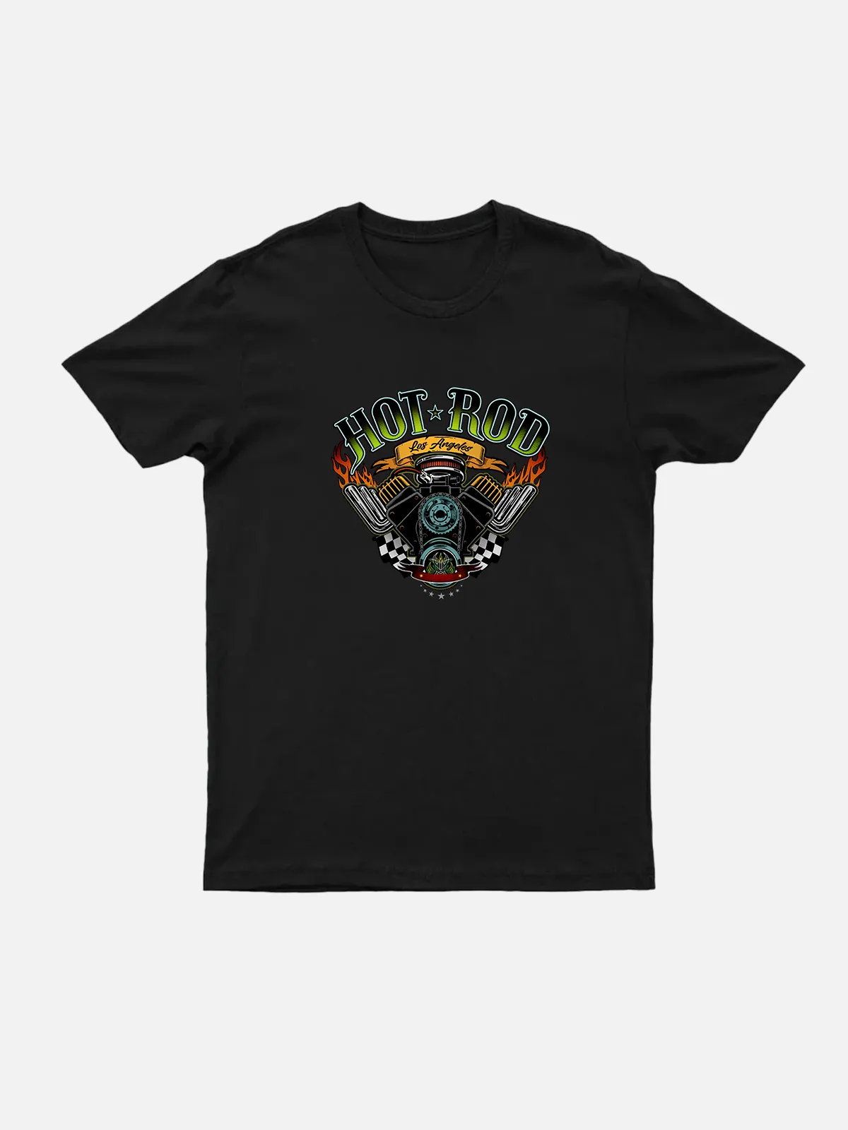 Hot Rod Engine Power Flames Cotton T-Shirt sold by Eleven Oasis