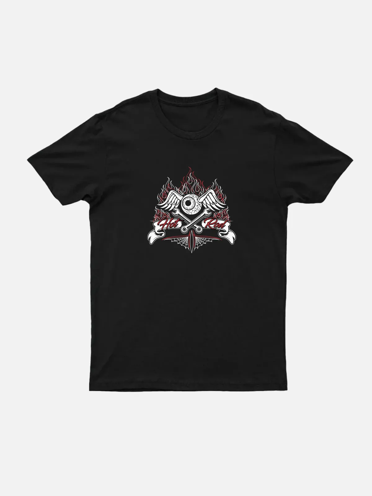 Winged Eye Hot Rod Cotton T-Shirt sold by Eleven Oasis