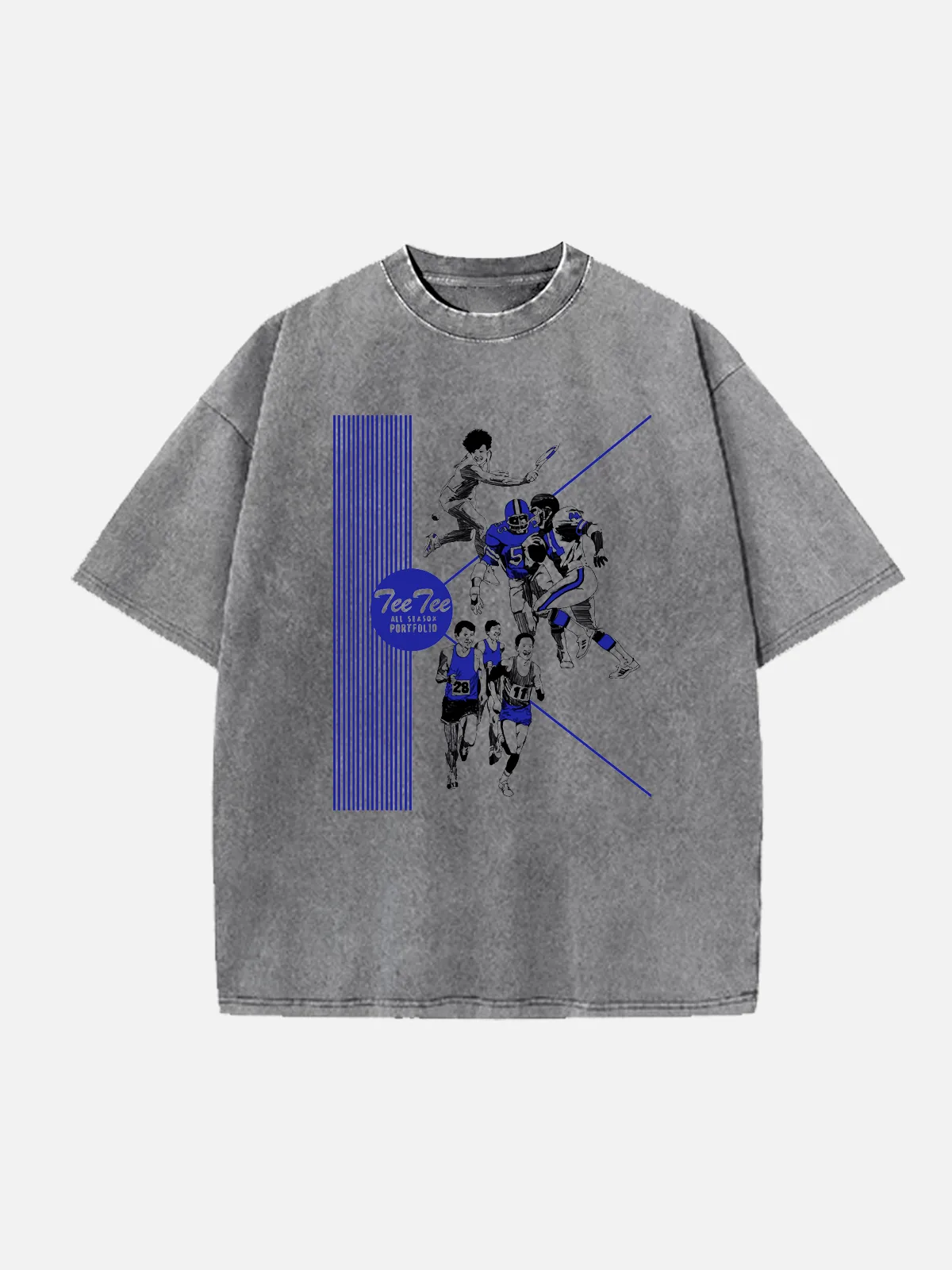 Pee Chee Sports Portfolio Acid Wash Cotton T-Shirt sold by Eleven Oasis product image thumbnail 3