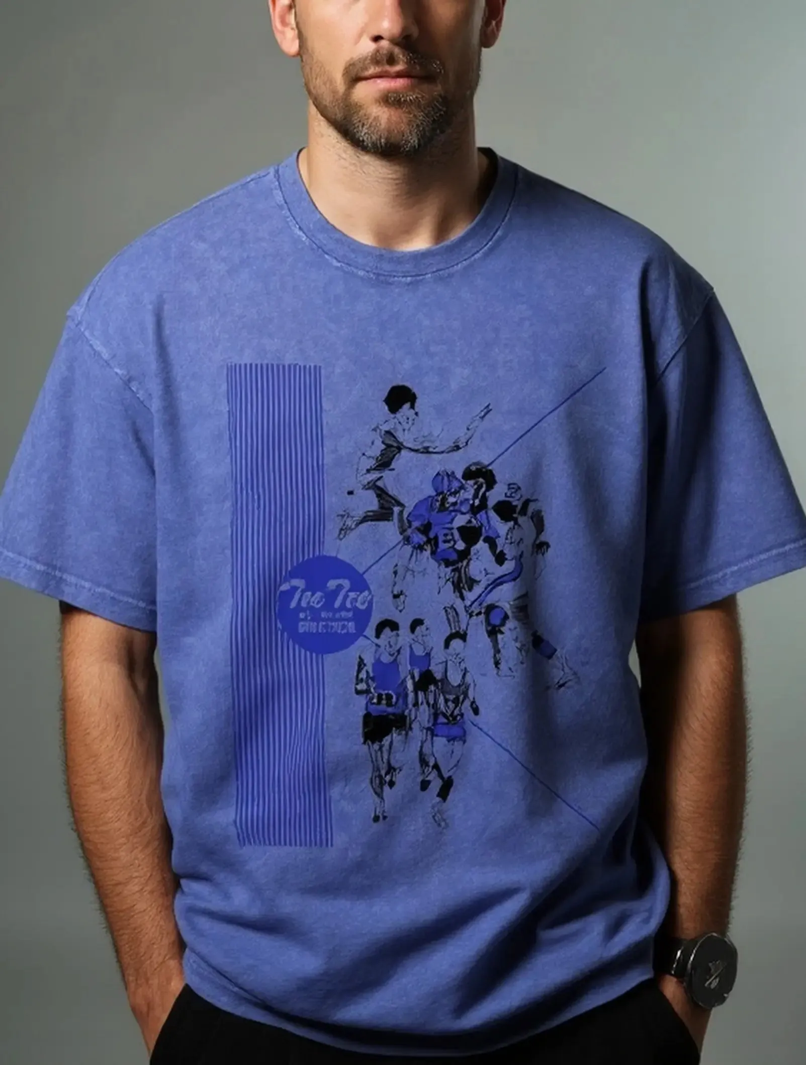 Pee Chee Sports Portfolio Acid Wash Cotton T-Shirt sold by Eleven Oasis product image thumbnail 2