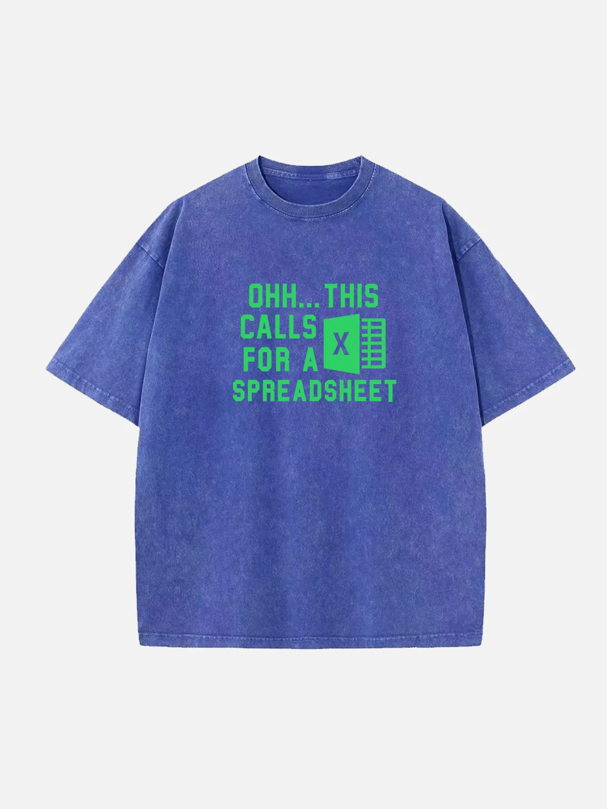 This Calls for a Spreadsheet Excel Office Humor Acid Wash Cotton T-Shirt sold by Eleven Oasis product image thumbnail 4