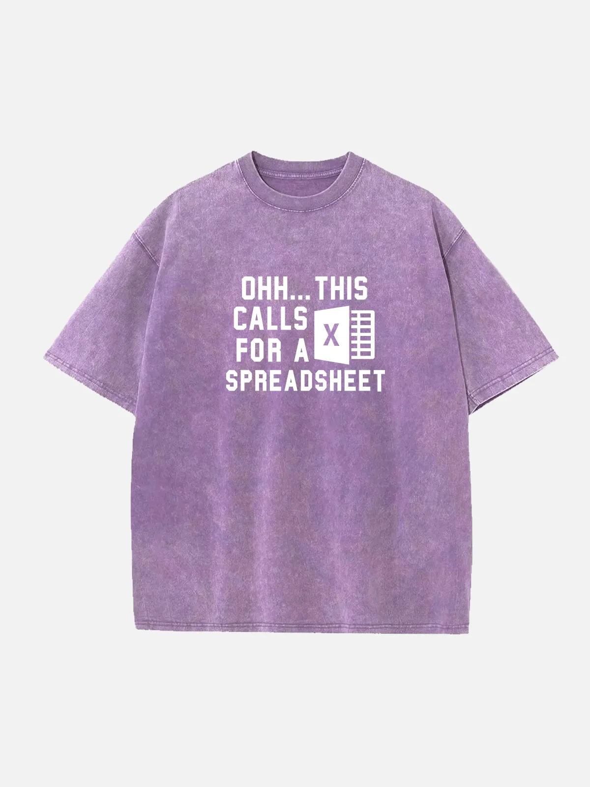 This Calls for a Spreadsheet Excel Office Humor Acid Wash Cotton T-Shirt sold by Eleven Oasis product image thumbnail 5