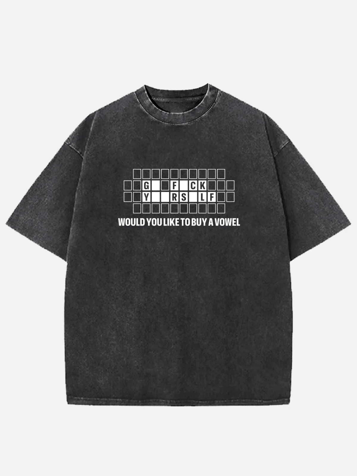 Wheel of Fortune Would You Like to Buy a Vowel Acid Wash Cotton T-Shirt sold by Eleven Oasis