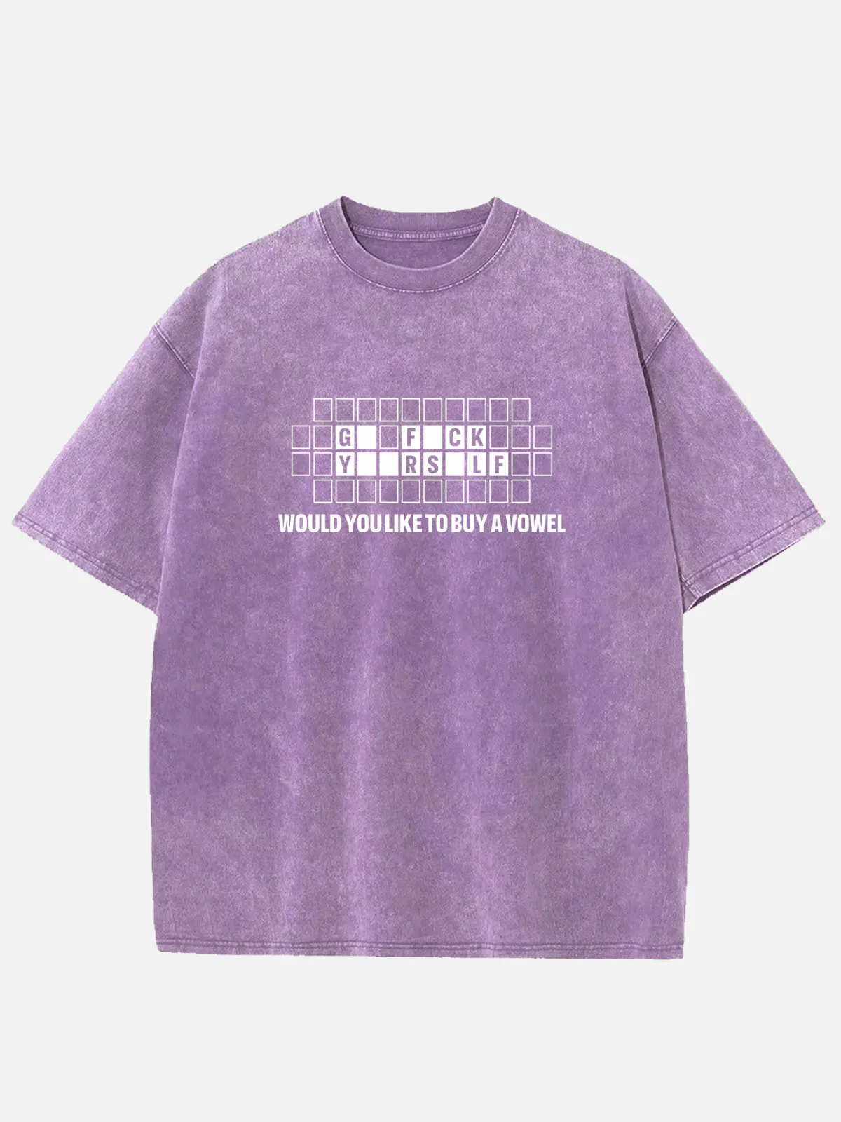 Wheel of Fortune Would You Like to Buy a Vowel Acid Wash Cotton T-Shirt sold by Eleven Oasis product image thumbnail 4