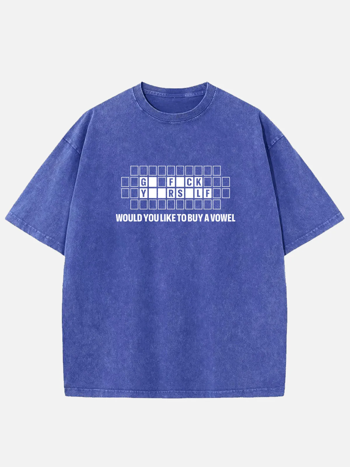 Wheel of Fortune Would You Like to Buy a Vowel Acid Wash Cotton T-Shirt sold by Eleven Oasis product image thumbnail 3