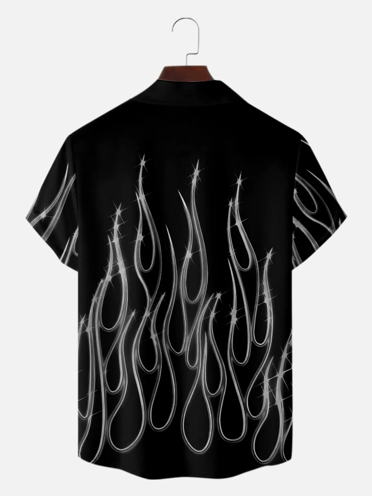 Men's Hot Rod Flame Pattern Short Sleeve Shirt sold by Eleven Oasis product image thumbnail 4