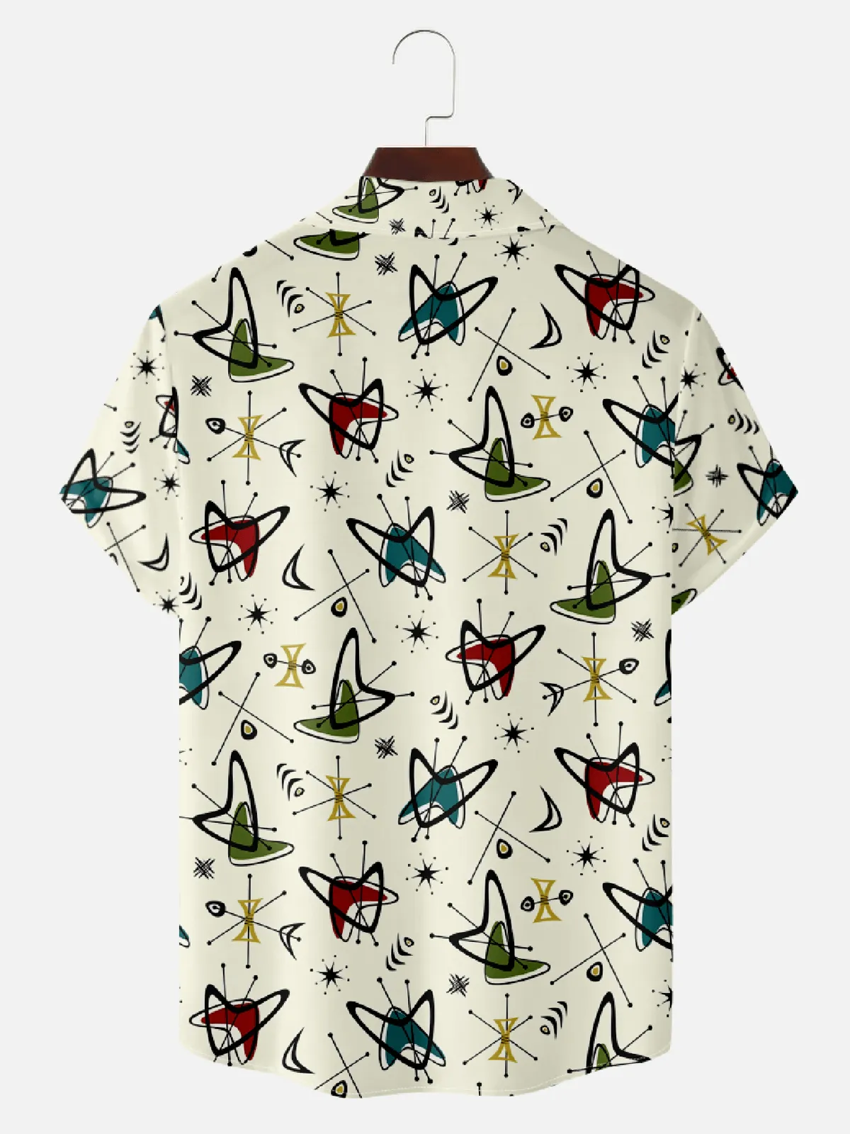 Men's Mid-Century Atomic Boomerang Short Sleeve Shirt sold by Eleven Oasis product image thumbnail 2