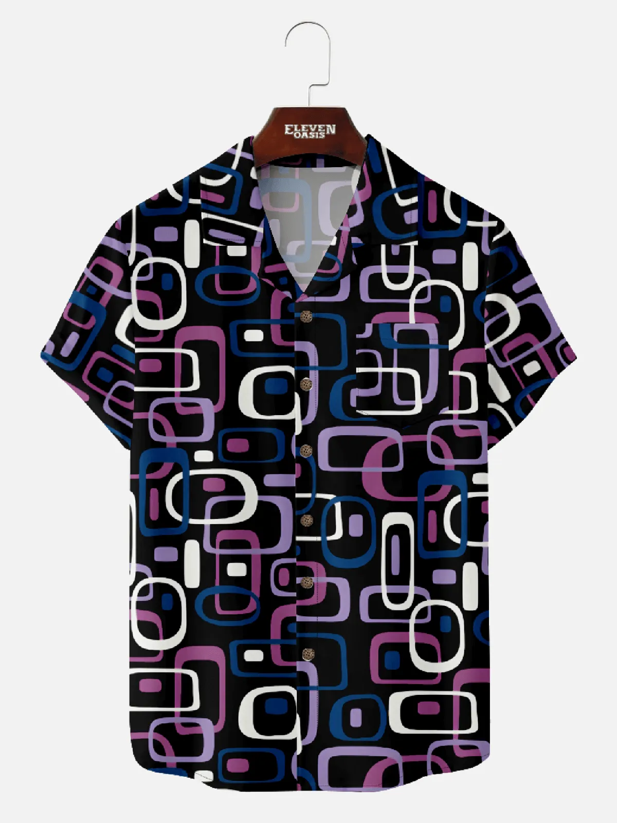 Men's Iconic 70s Pattern Camp Collar Short Sleeve Shirt sold by Eleven Oasis product image thumbnail 2