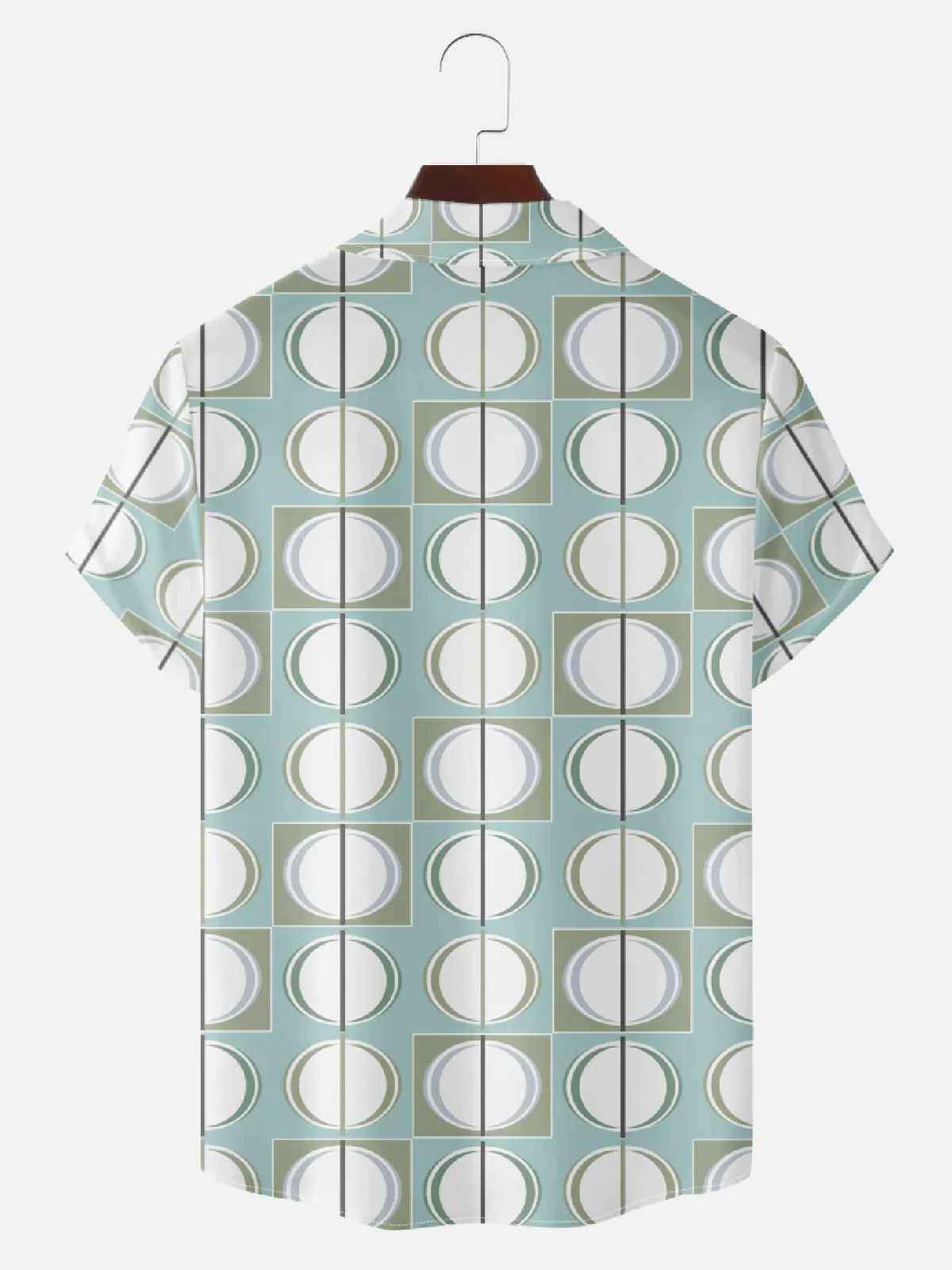 Men's Mid-Century Modern Circle Pattern Short Sleeve Shirt - Tony Soprano Wardrobe sold by Eleven Oasis product image thumbnail 2