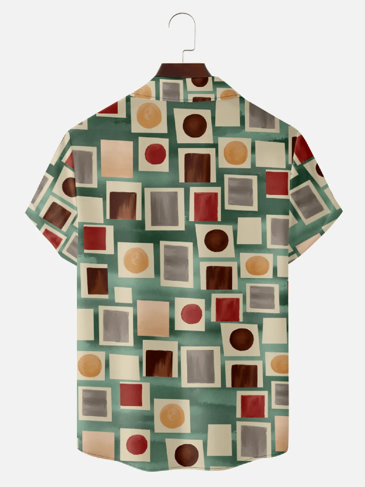 Men's Mid-Century Modern Geometric Short Sleeve Shirt - Tony Soprano Wardrobe sold by Eleven Oasis product image thumbnail 2