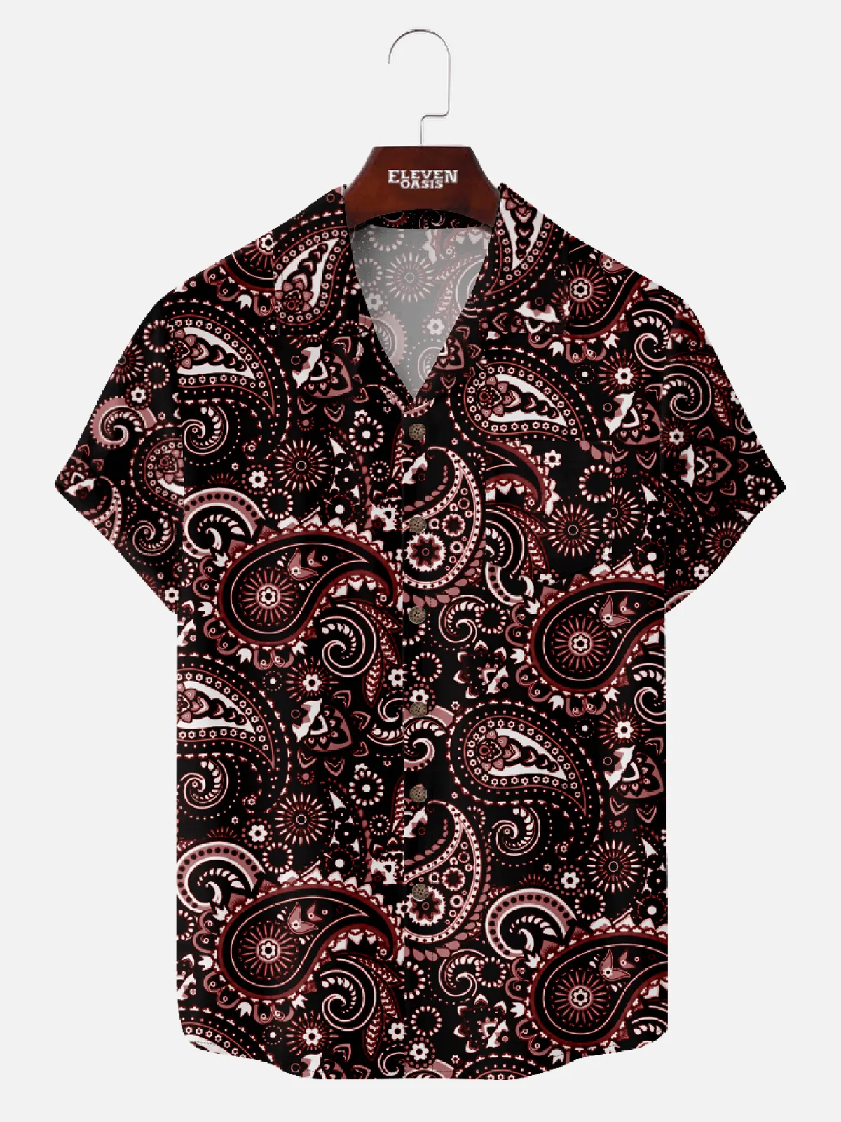Men's Classic Bandana Paisley Short Sleeve Shirt - Cosmo Kramer Wardrobe sold by Eleven Oasis product image thumbnail 2