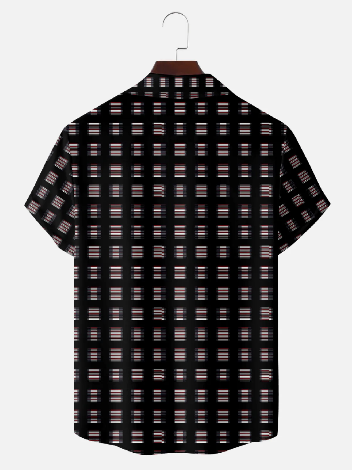 Men's Retro Geometric Stripe Short Sleeve Shirt - Tony Soprano Wardrobe sold by Eleven Oasis product image thumbnail 2
