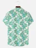 Men's Palm Frond Paradise Hawaiian Short Sleeve Shirt sold by Eleven Oasis