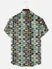 Men's Retro Mod Abstract Pattern Short Sleeve Shirt sold by Eleven Oasis