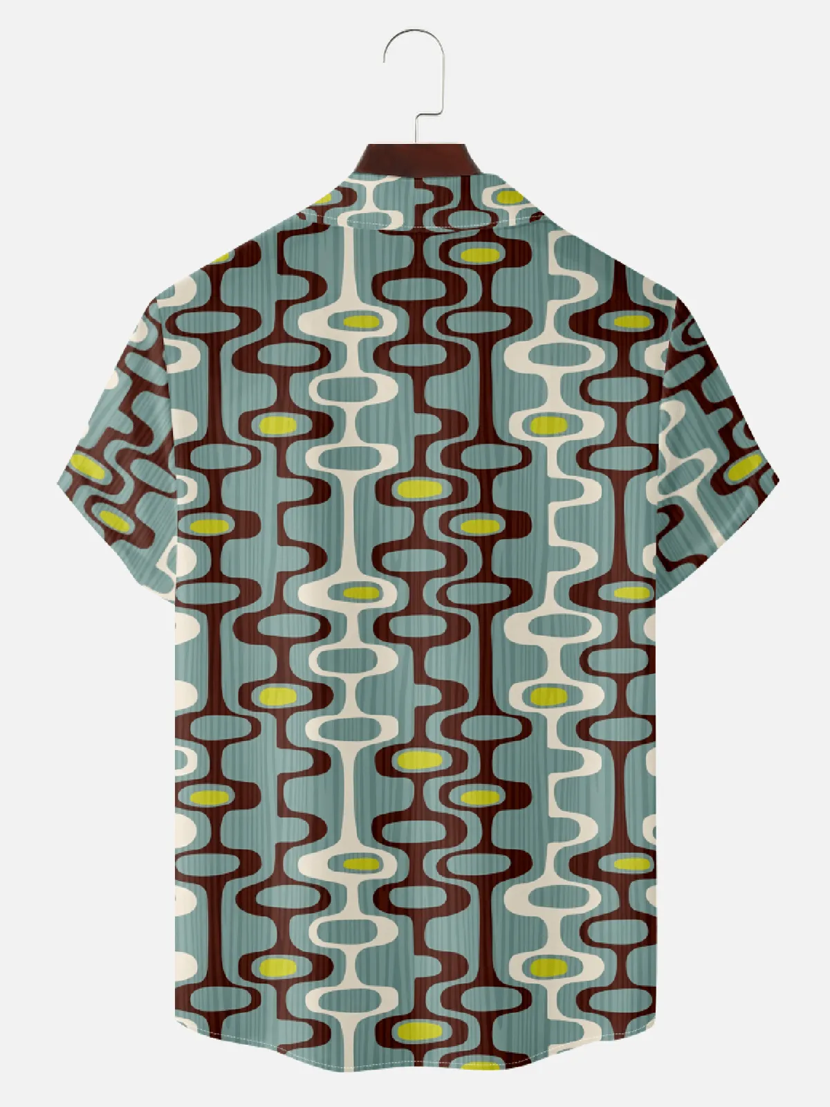 Men's Retro Mod Abstract Pattern Short Sleeve Shirt sold by Eleven Oasis product image thumbnail 2