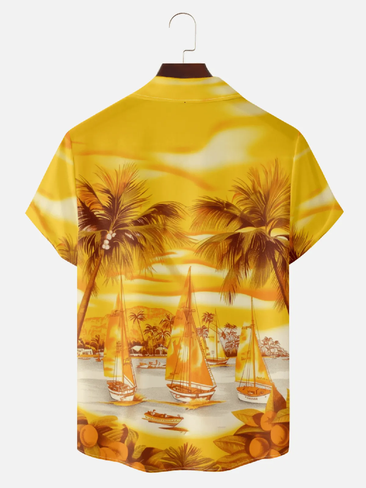 Men's Golden Sunset Paradise Hawaiian Short Sleeve Shirt - Magnum, P.I. Wardrobe sold by Eleven Oasis product image thumbnail 2