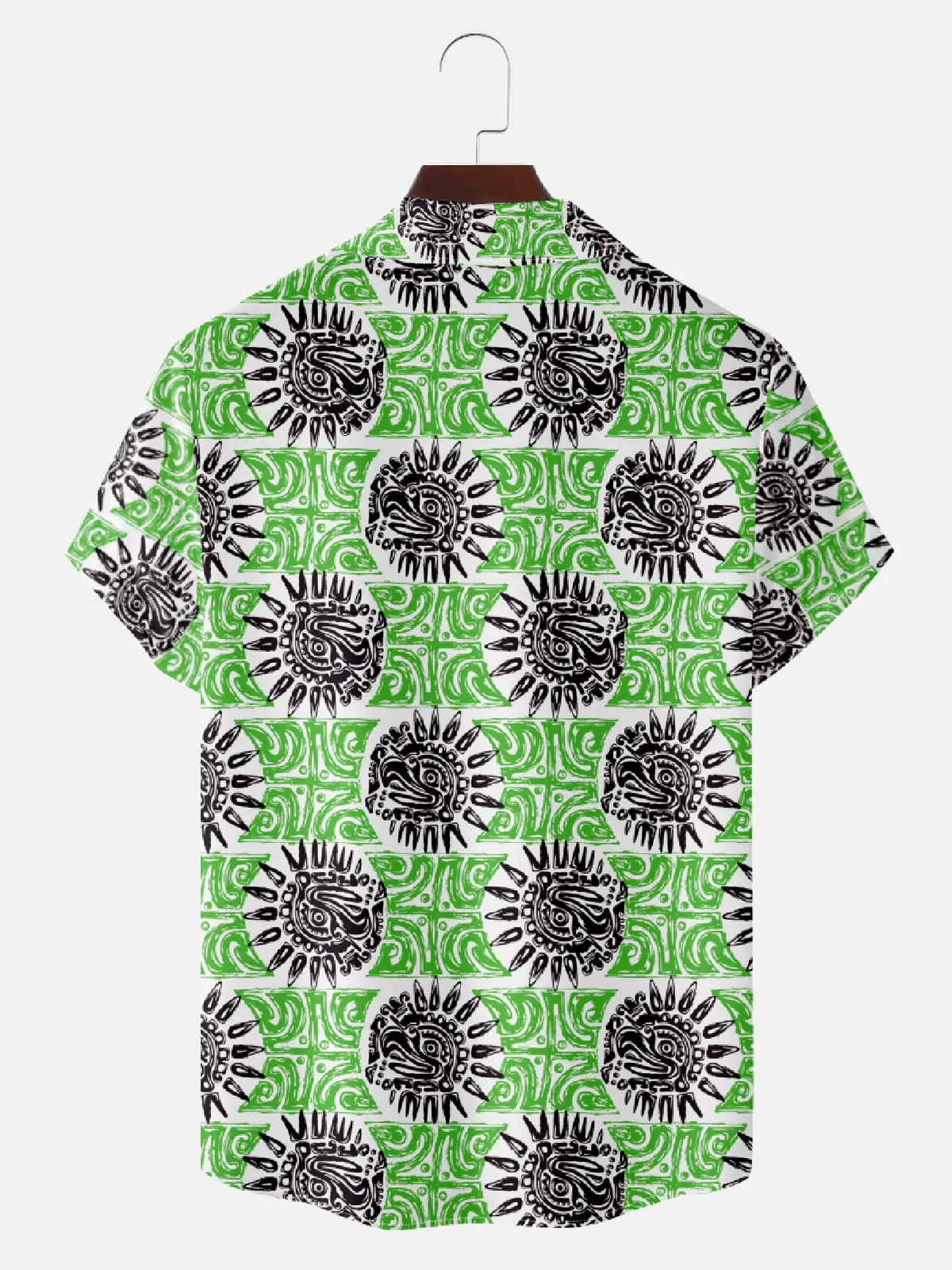 Men's Tiki-Inspired Tribal Hawaiian Short Sleeve Shirt - Cosmo Kramer Wardrobe sold by Eleven Oasis product image thumbnail 2