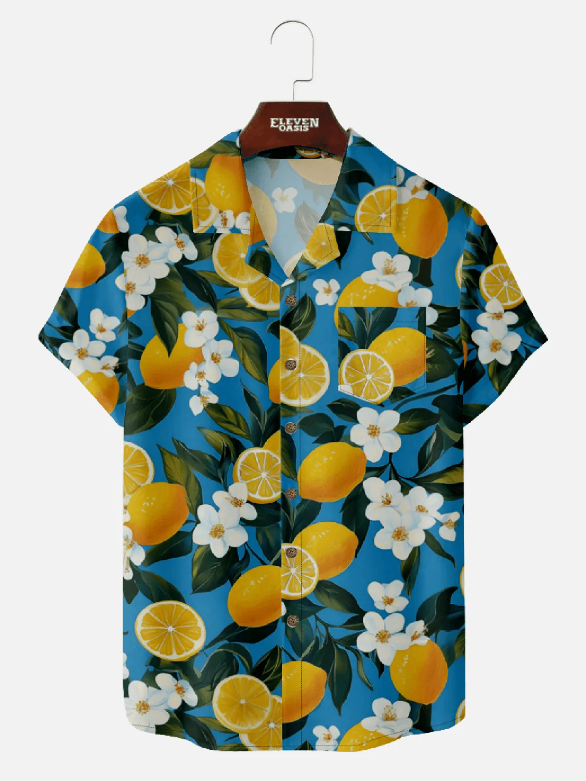 Men's Citrus Grove Hawaiian Short Sleeve Shirt sold by Eleven Oasis