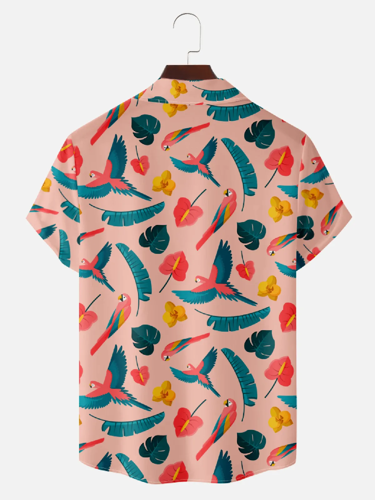 Men's Retro Parrot Paradise Camp Collar Short Sleeve Shirt sold by Eleven Oasis product image thumbnail 2